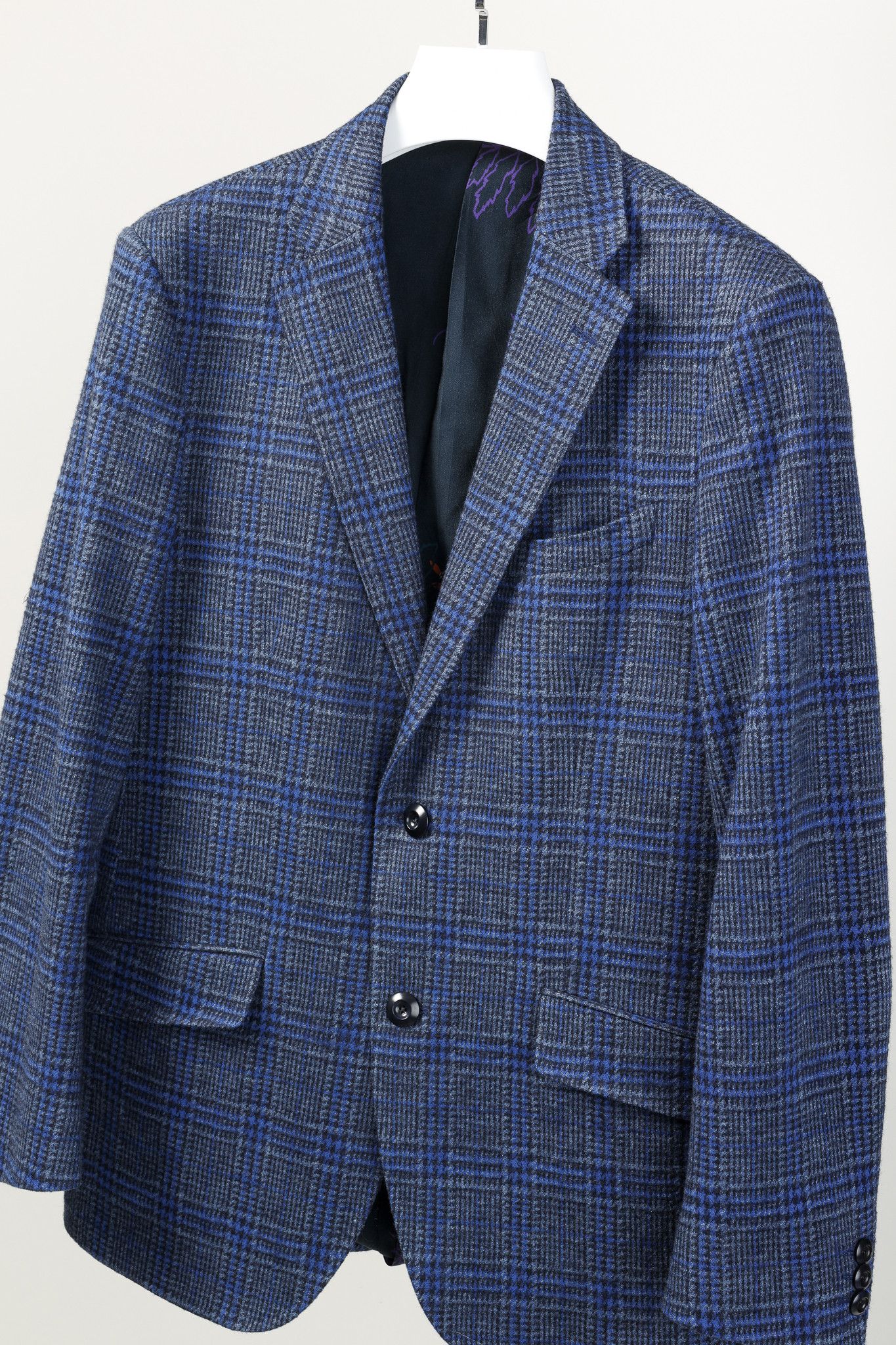 Etro Etro Blue Plaid Cotton-Wool Blend Single-Breast Blazer Size 42R - 3 Thumbnail