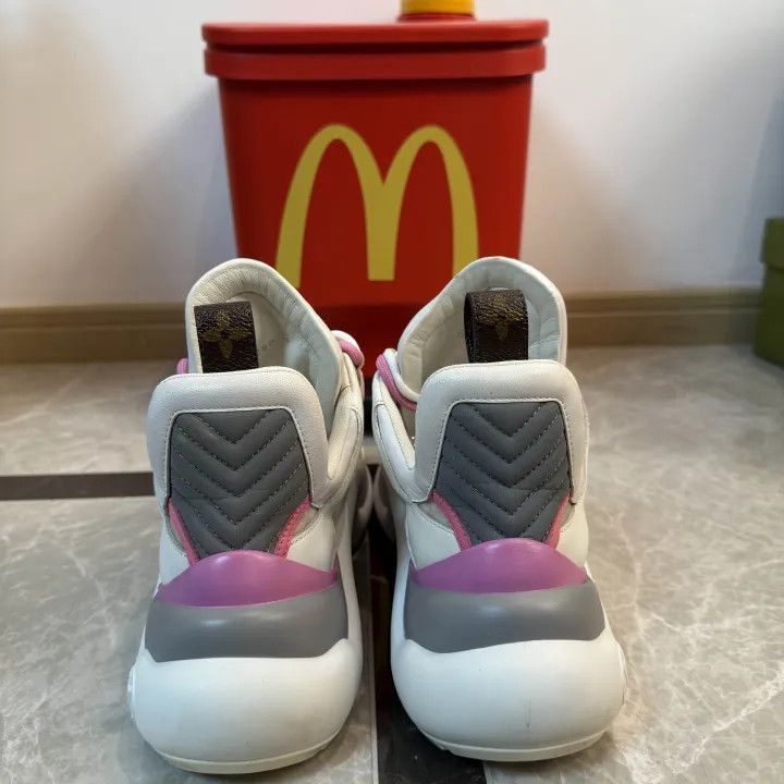 Louis Vuitton Louis Vuitton Archlight Pink and White Sneakers -2508 Size US 5.5 / EU 38 - 3 Thumbnail
