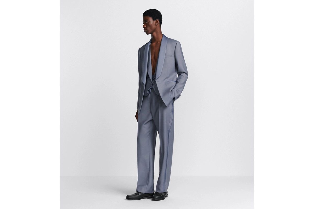 Dior o1bcso1str0226 Evening Pants in Blue Virgin Size US 30 / EU 46 - 4 Thumbnail