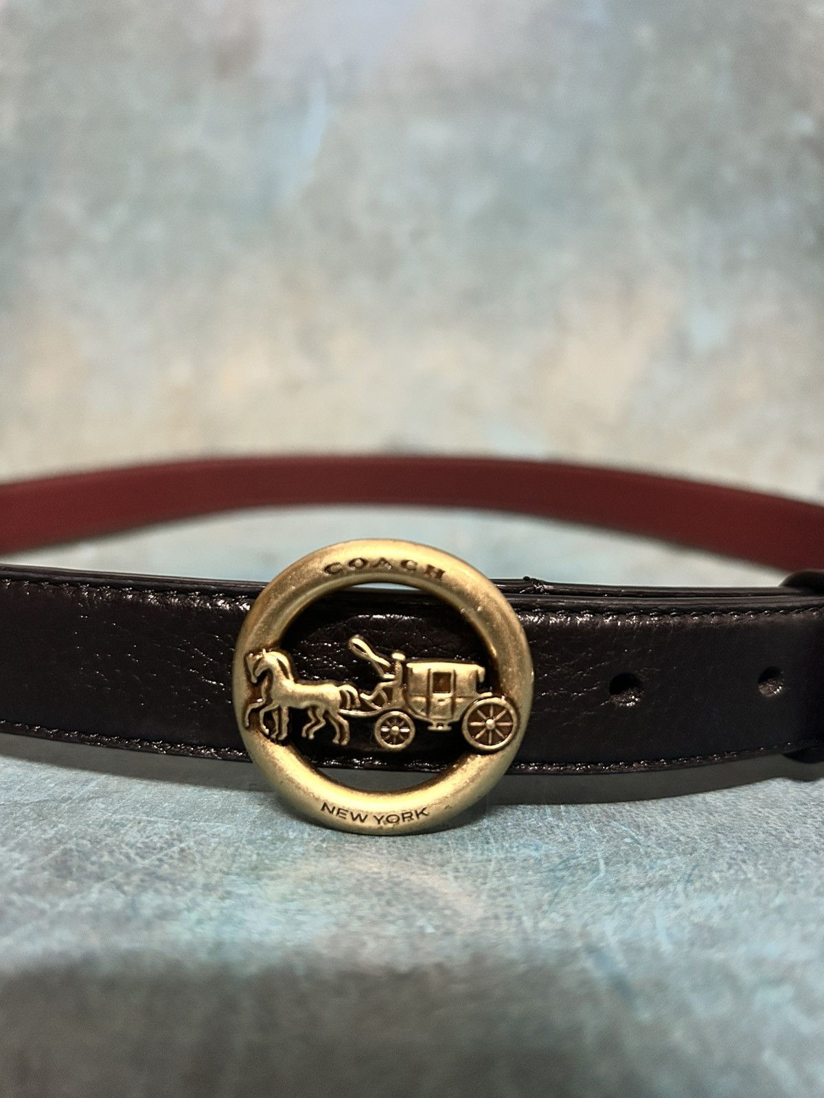 Coach Coach Horse And Carriage Leather Belt Size ONE SIZE - 12 Thumbnail