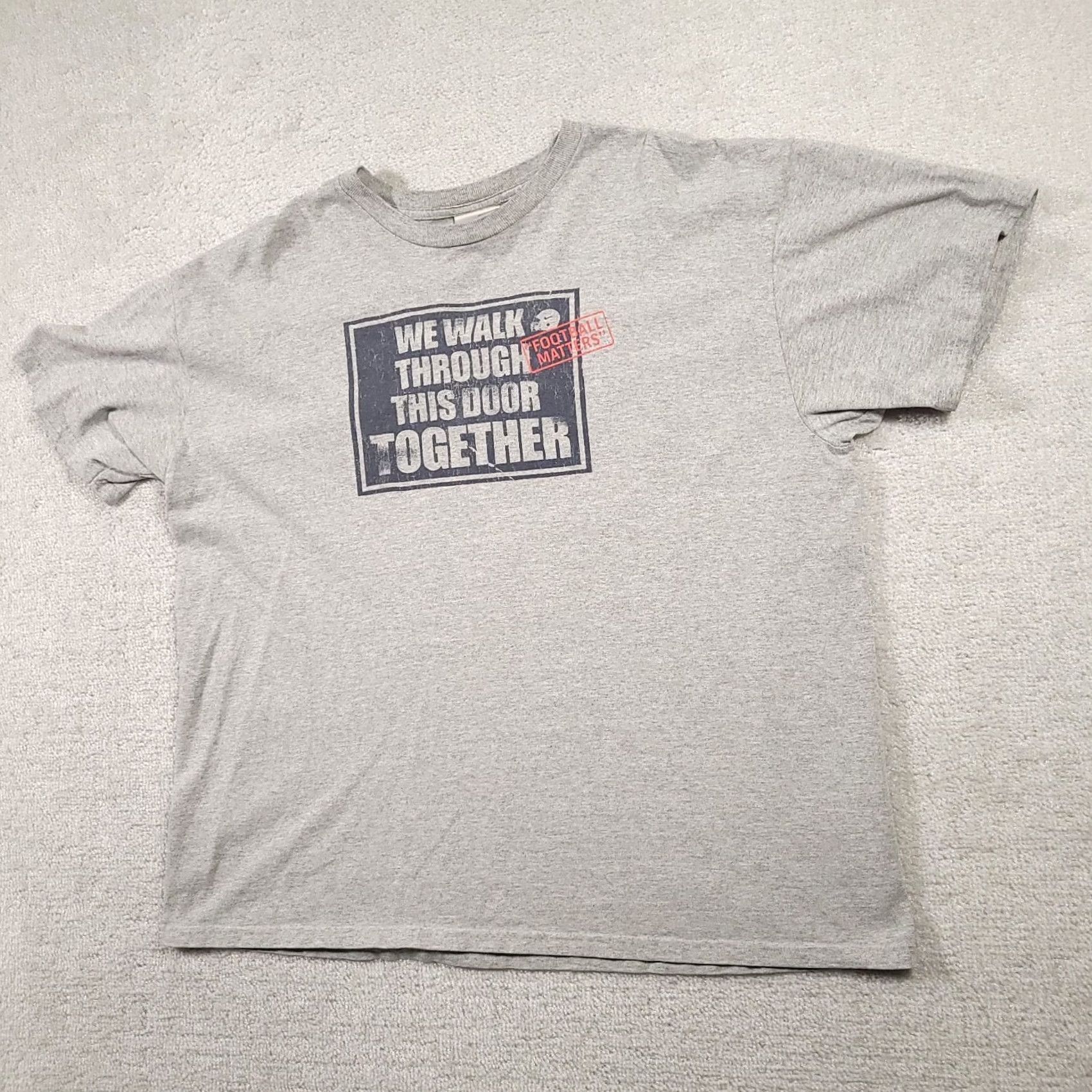 Nike VINTAGE Nike T Shirt Mens XL Gray Football Matters Just Do It Graphic Double Sided Shirt Mens XL Gray Nike Just Do It Football Matters 90s Logo Sports Size US XL / EU 56 / 4 - 2 Thumbnail