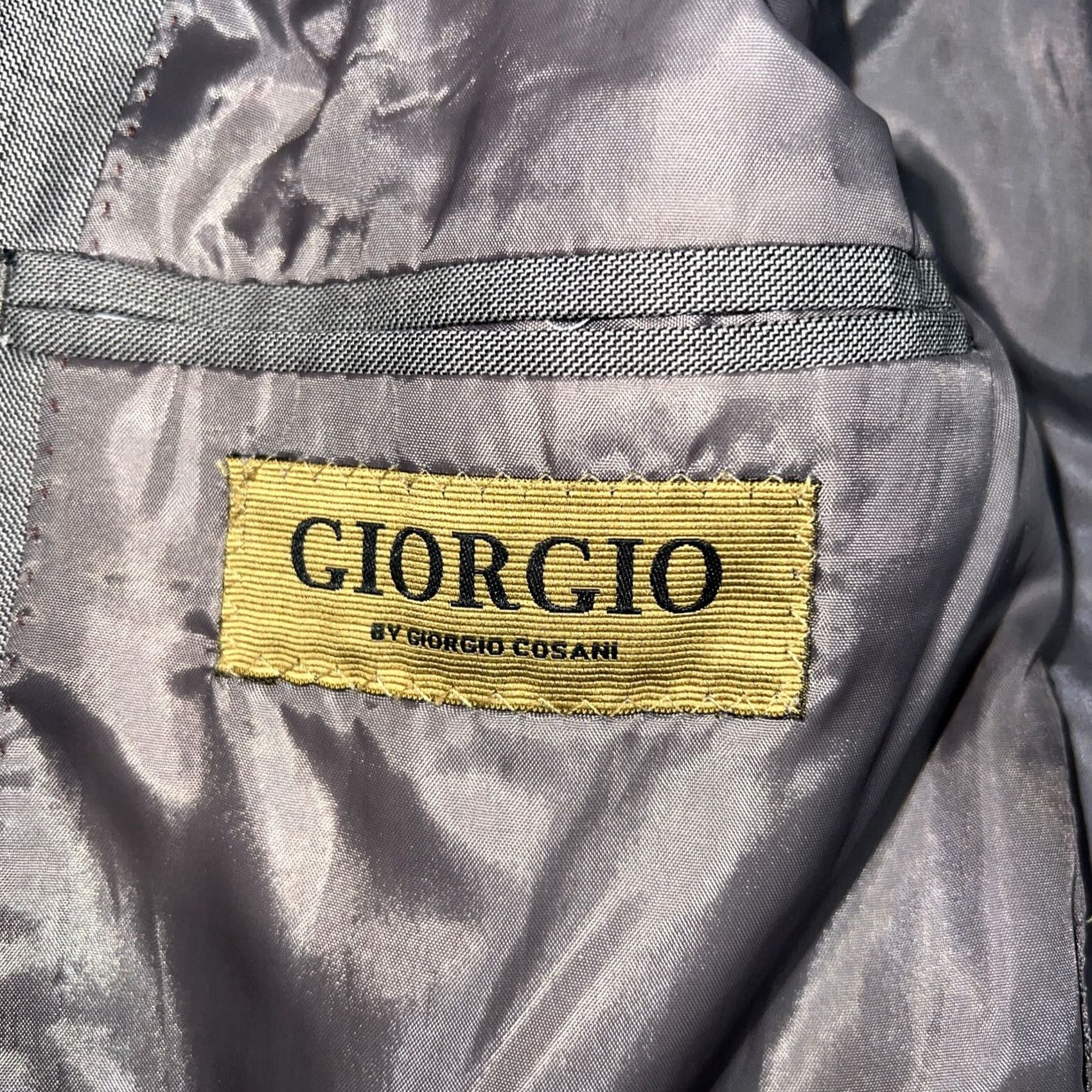 Vintage Giorgio Cosani Sport Coat Gray 120s Wool/Cashmere Mens 42R Regular Wool Lining Sports Theme Jacket Size US XS / EU 42 / 0 - 6 Thumbnail