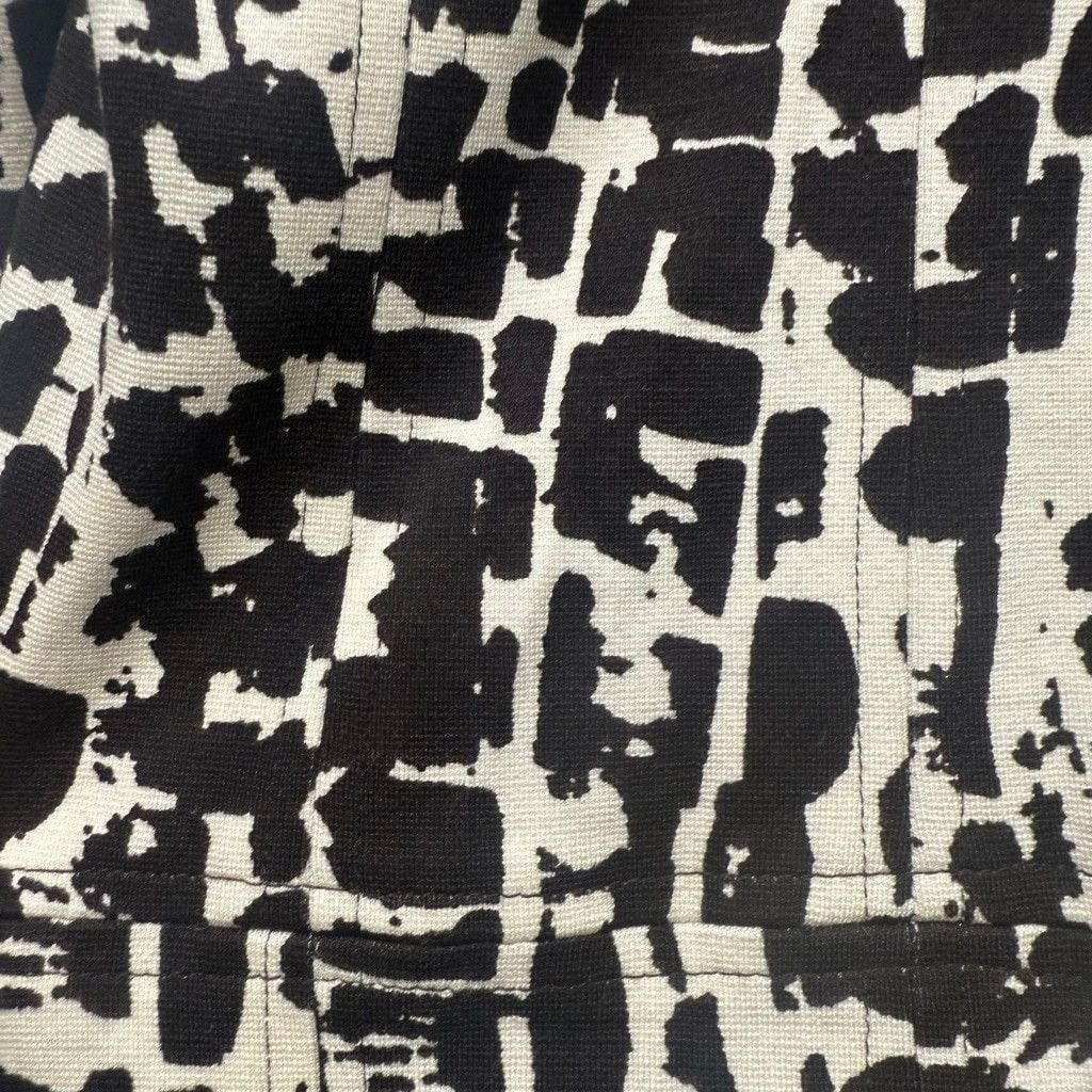 Chicos Women's Chico's Espresso&Cream Abstract moto Jacket Size L Size L / US 10 / IT 46 - 12 Thumbnail