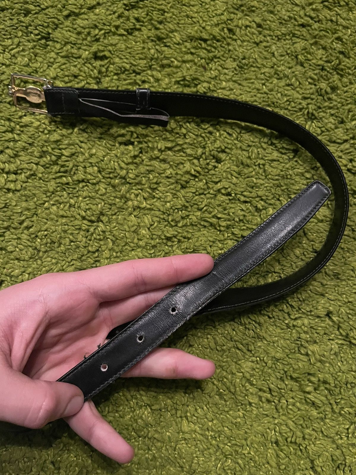 Gucci × Vintage Gucci 1990s archive vintage real leather GG belt Size ONE SIZE - 7 Thumbnail