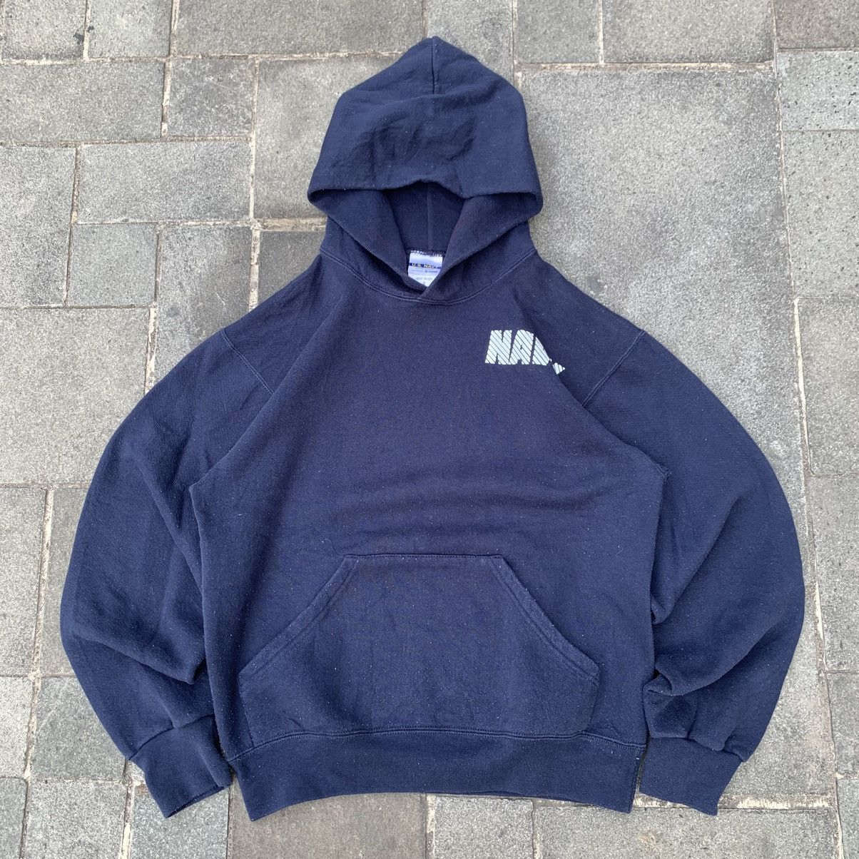 Vintage Navy hoodie size S Size US S / EU 44-46 / 1 - 1 Thumbnail