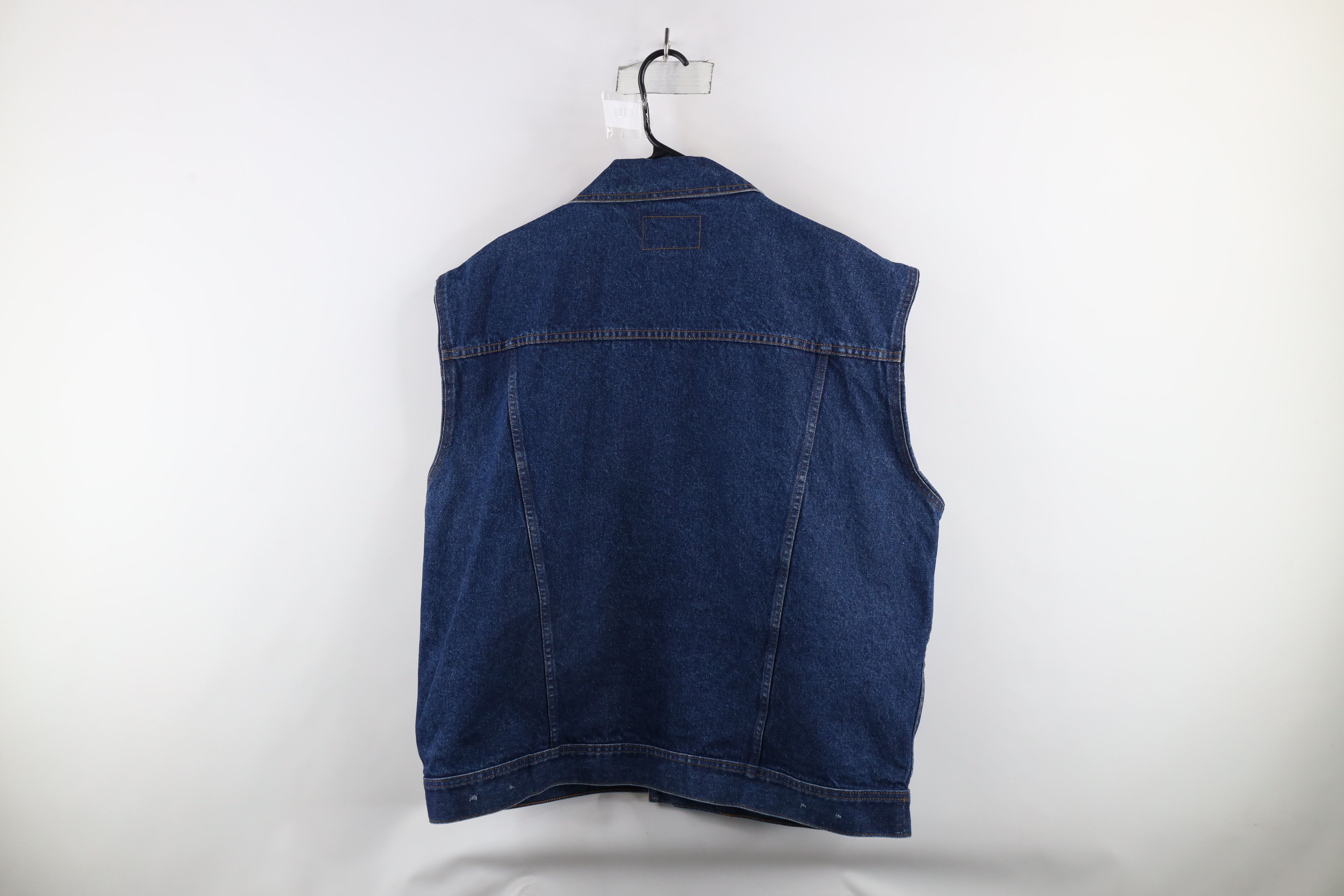 Vintage × Wrangler Vintage 90s Wrangler Denim Jean Trucker Vest Jacket Blue Size US XL / EU 56 / 4 - 10 Thumbnail