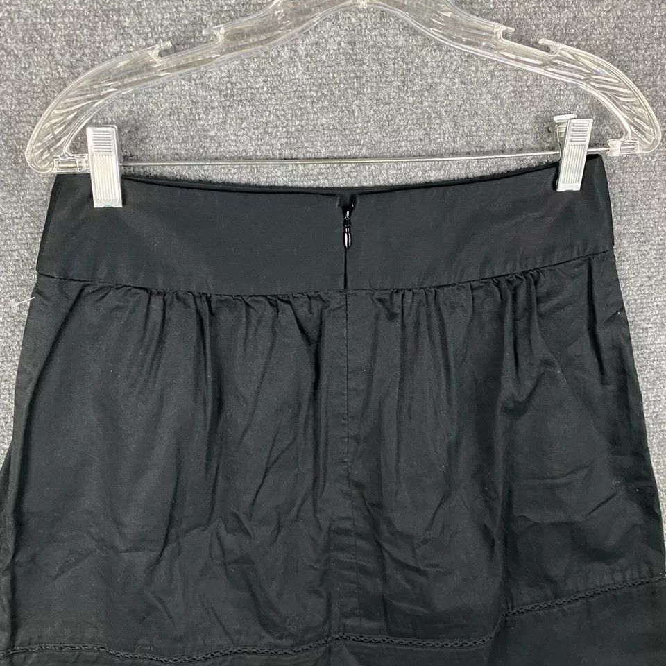 Loft Loft Skirt Women's Size 4 Black 100% Cotton Zipper Mini Size 27" / US 4 / IT 40 - 6 Thumbnail