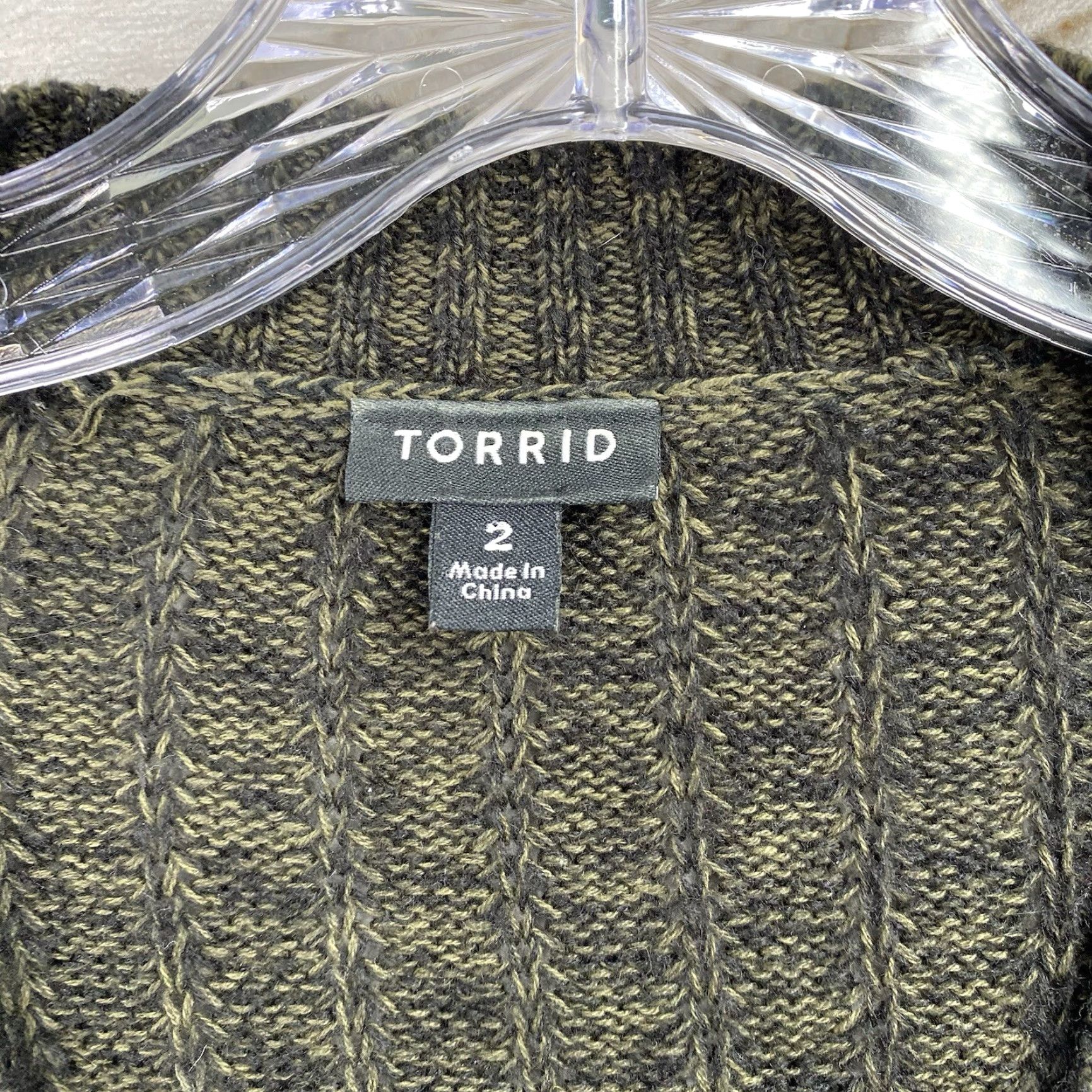 Torrid Torrid Cardigan Sweater 2X Green Open Front Longline Pockets V-Neck Knit Shirt Womens Autumn Winter Casual Cardigan Sizes 2X Green Torrid Size XXL / US 16-18 / IT 52-54 - 2 Thumbnail