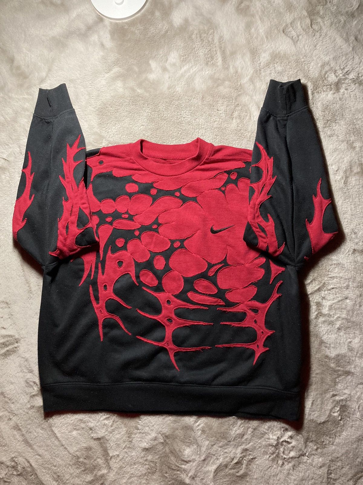 Nike × Vintage ⛩️Nike sweatshirt custom vintage y2k eye boxy distressed rare Size US L / EU 52-54 / 3 - 12 Thumbnail