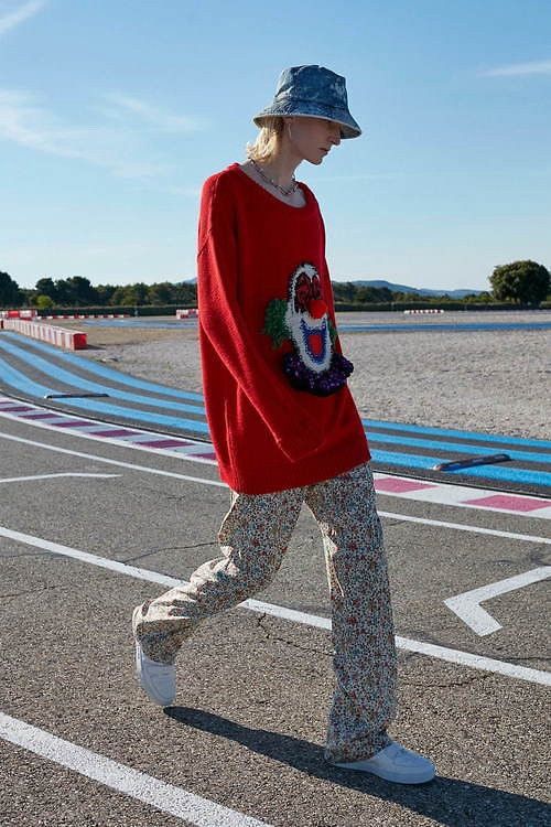 Celine CELINE 2021SS "THE DANCING KID" clown Boxy Knit Sweater Size US XS / EU 42 / 0 - 2 Thumbnail