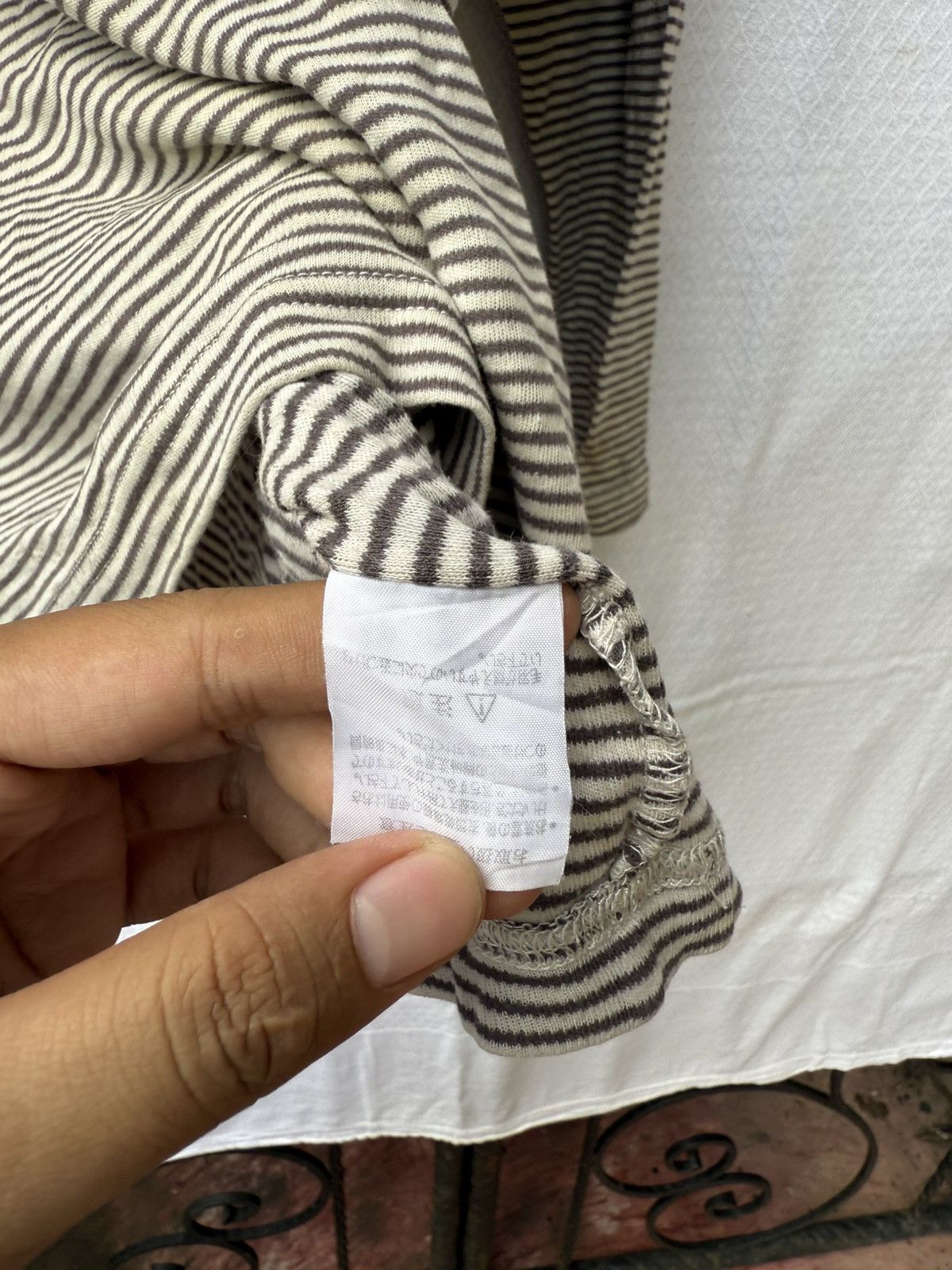 Kansai Yamamoto Kansai yamamoto homme striped longsleeve yohji styled Size US XL / EU 56 / 4 - 7 Thumbnail