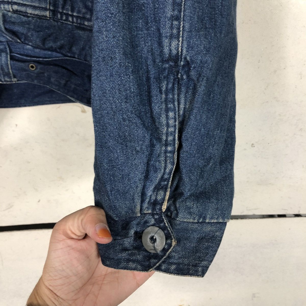 Issey Miyake 📌Vintage Denim Bomber Jacket Pezzo Bondage Blanket Size US M / EU 48-50 / 2 - 17 Thumbnail