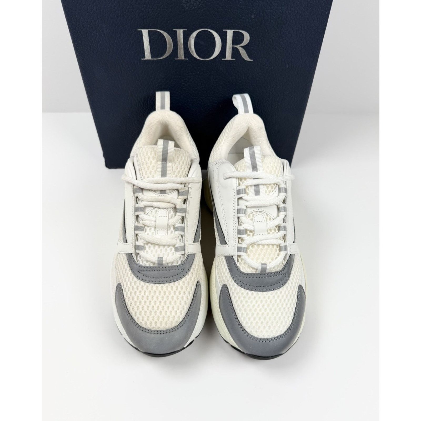 Dior Size 38EU/8W - Dior B22 White Silver NEW! Size US 8 / IT 38 - 3 Thumbnail