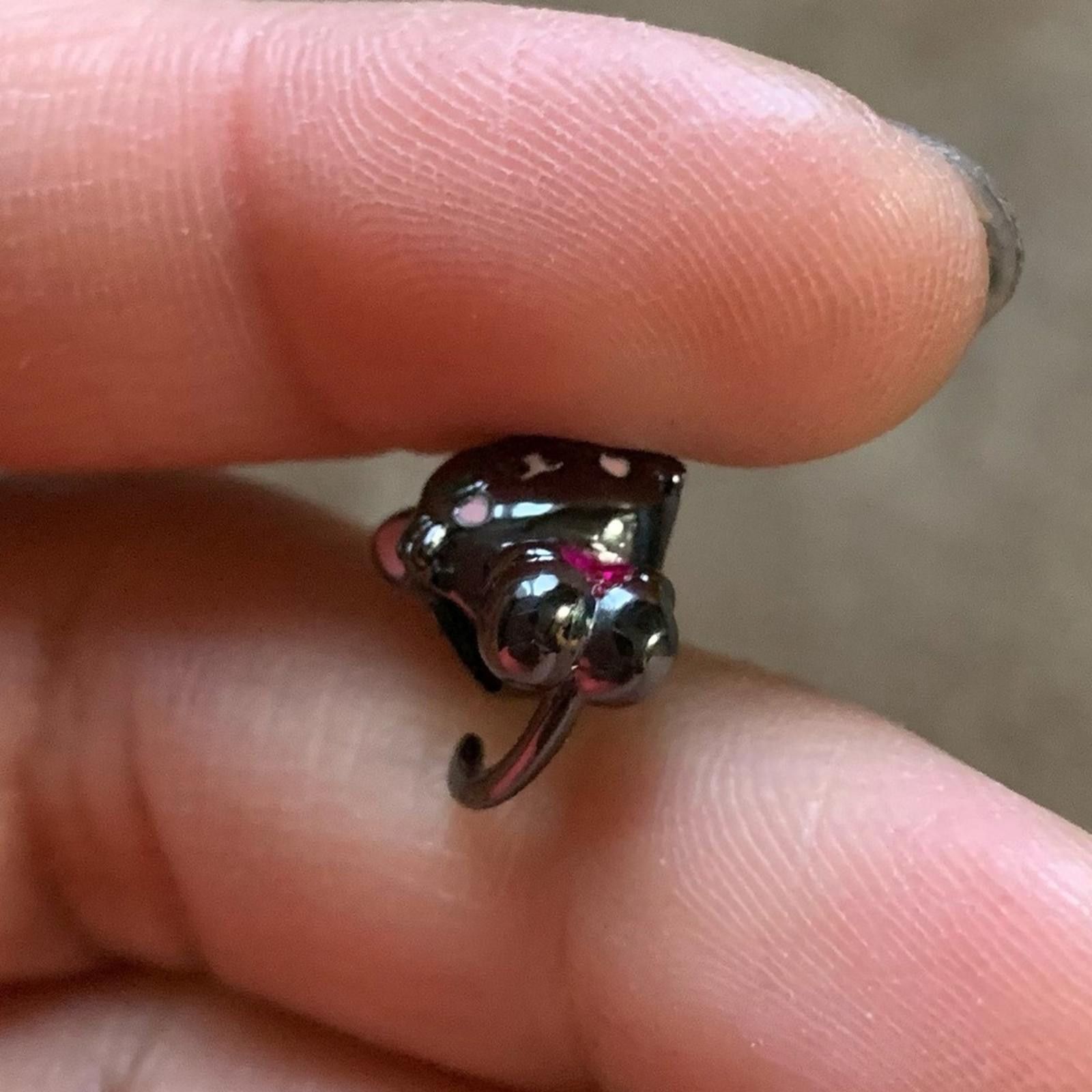 Other NWOT Black Cat Crystal Heart Charm Sterling Silver 925 Size ONE SIZE - 11 Thumbnail