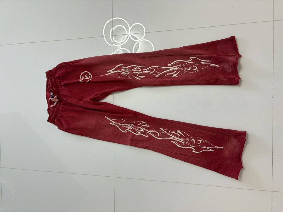 HELLSTAR Hellstar racer red flare sweatpants Size US 30 / EU 46 - 1 Thumbnail