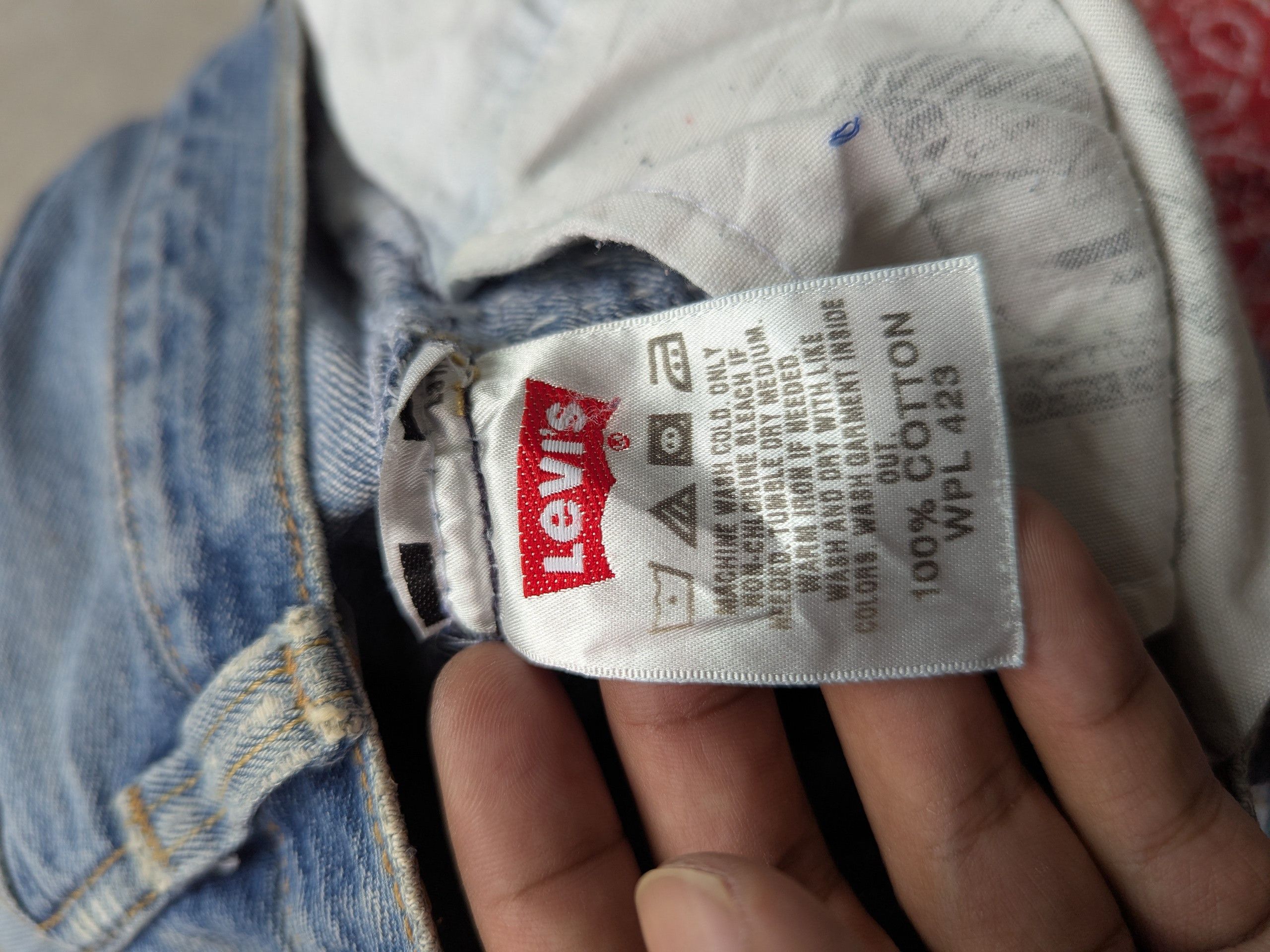 Le Grande Bleu (L.G.B.) × Levi's × Vintage OPEN FOR CUSTOM 🔥 Vintage Levis 501 Inspired Proletareart Size US 31 - 11 Thumbnail