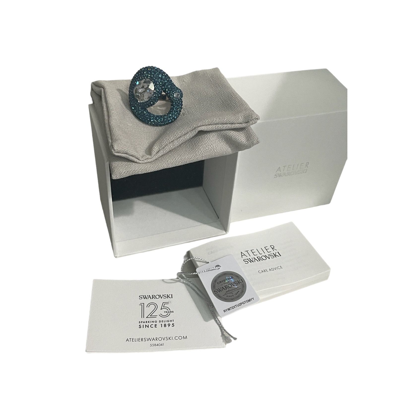 Swarovski Swarovski Tigris ring Blue, Palladium plated USA 6/ 52 EUR Size ONE SIZE - 7 Thumbnail