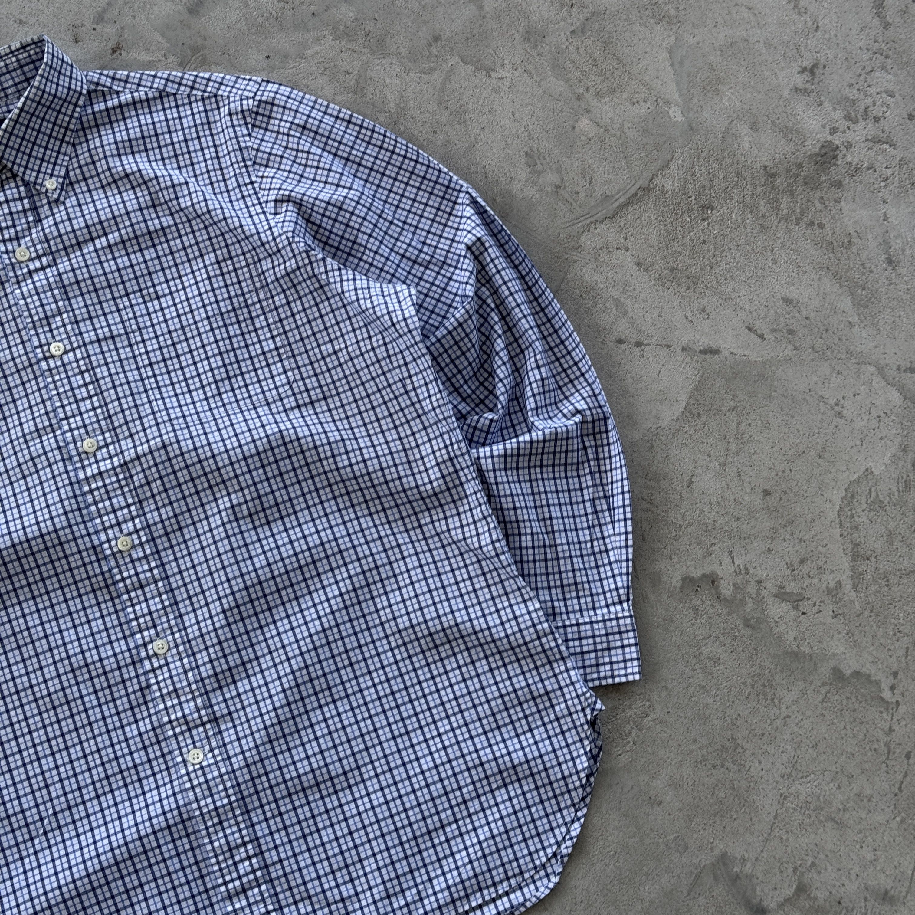 Polo Ralph Lauren Polo Ralph Lauren Blue White Check Stretch Poplin Shirt L Size US L / EU 52-54 / 3 - 2 Thumbnail