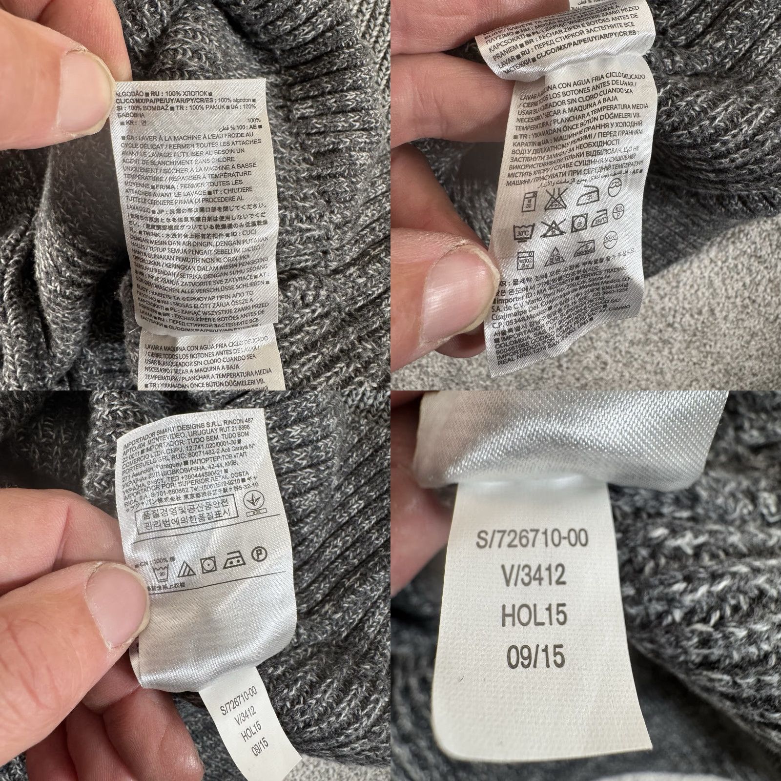 Banana Republic VINTAGE Banana Republic Shawl Collar Cardigan Sweater XL Grandpa Old Money Dark Academia Mens Cardigan Sweater XL Gray Cotton Knit Size US XL / EU 56 / 4 - 8 Thumbnail