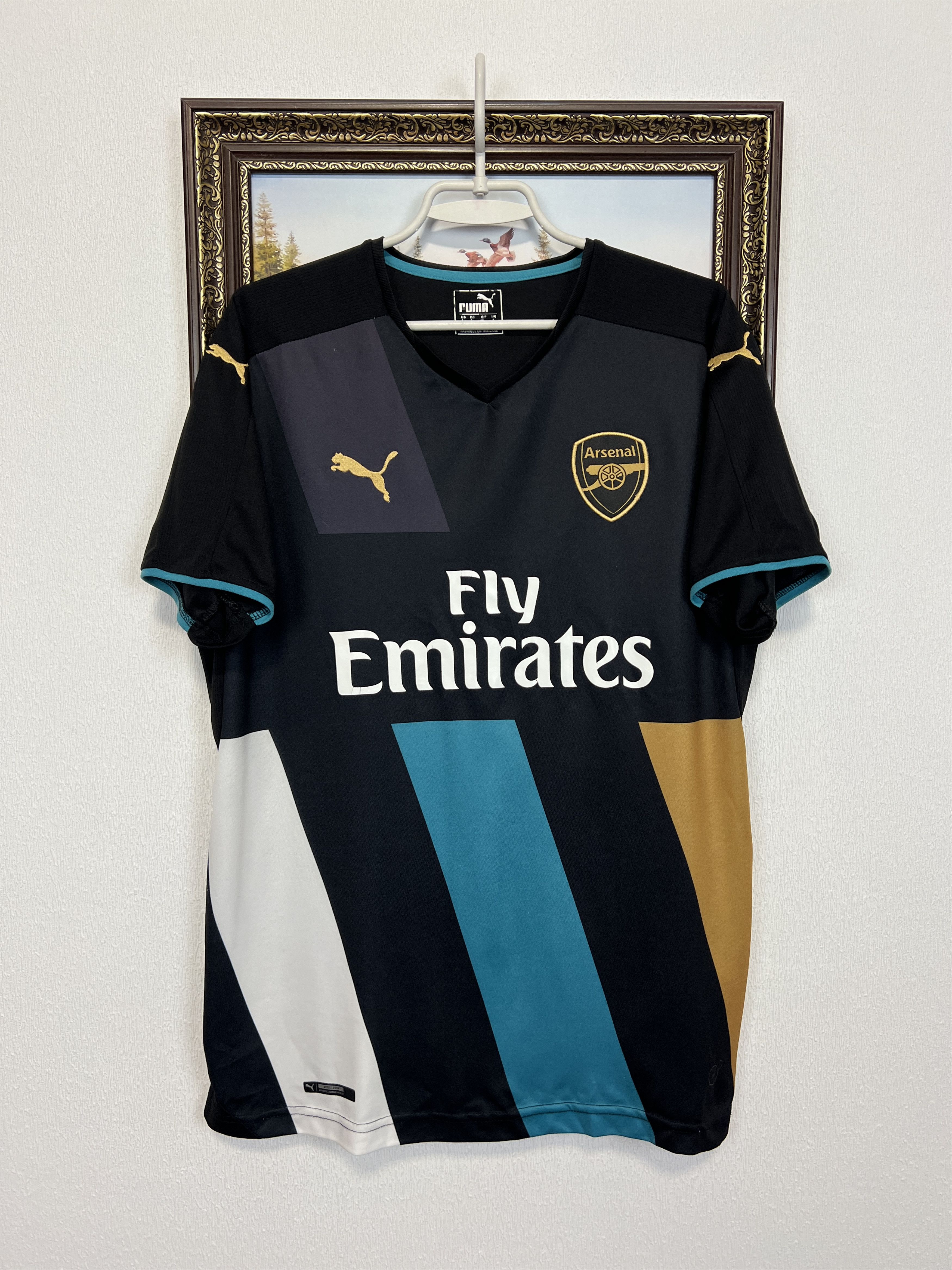 Puma Arsenal Third football shirt 2015 Soccer Jersey Trikot Rare Size US L / EU 52-54 / 3 - 1 Thumbnail