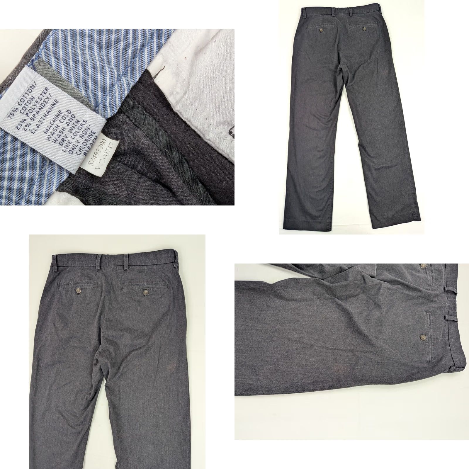 Gap GAP Soft Twill Cotton Blend Straight Leg Pants Men 30x32 Solid Gray Shirt Size 30 Regular Casual Chino Mens Size US 30 / EU 46 - 8 Thumbnail