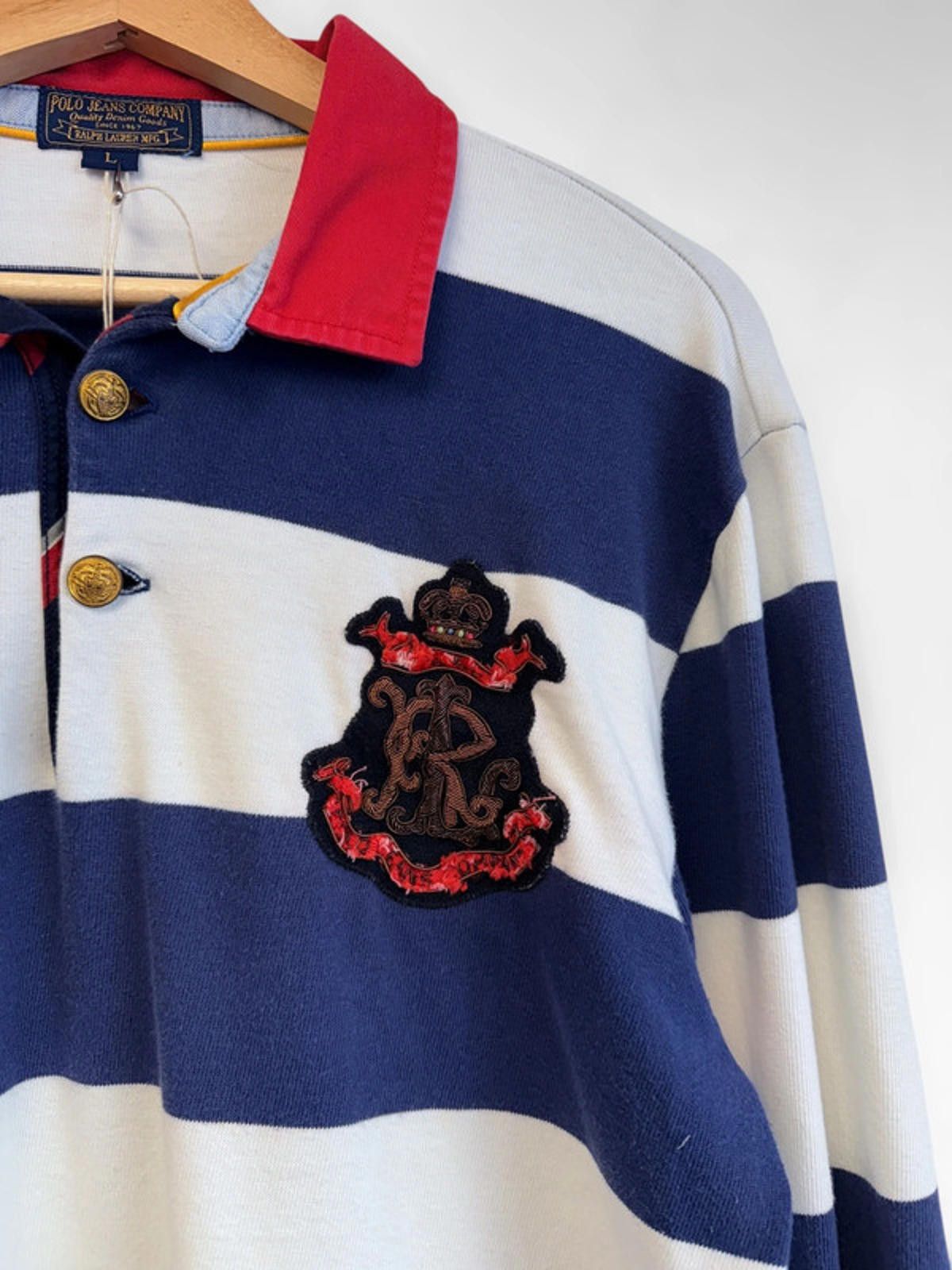 Polo Ralph Lauren Ralph Lauren Polo Rugby Shirt Large Vintage Size US L / EU 52-54 / 3 - 2 Thumbnail