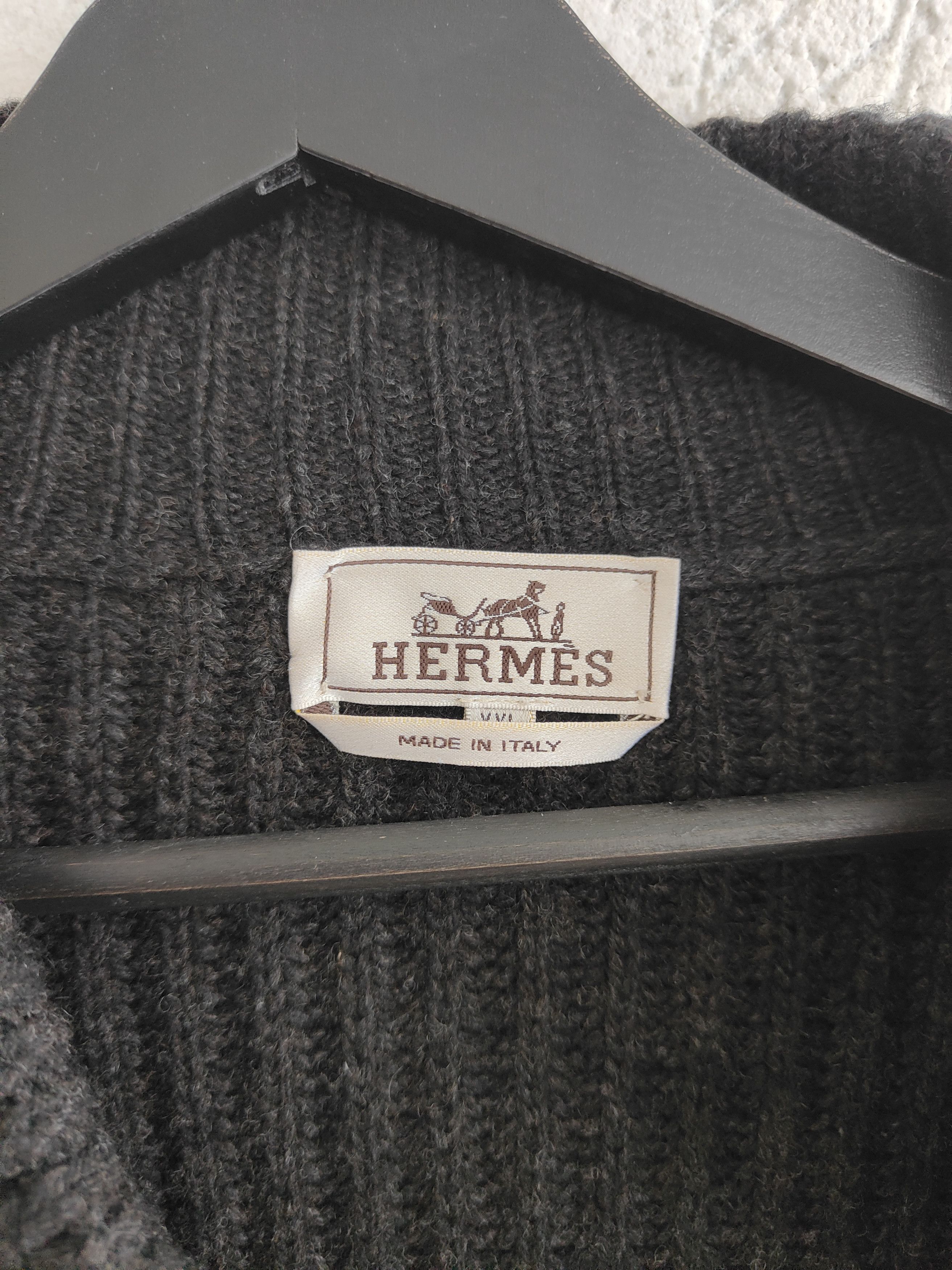 Hermes Hermes Yak Wool Heavyweight Knitted Cardigan Size US XXL / EU 58 / 5 - 12 Thumbnail