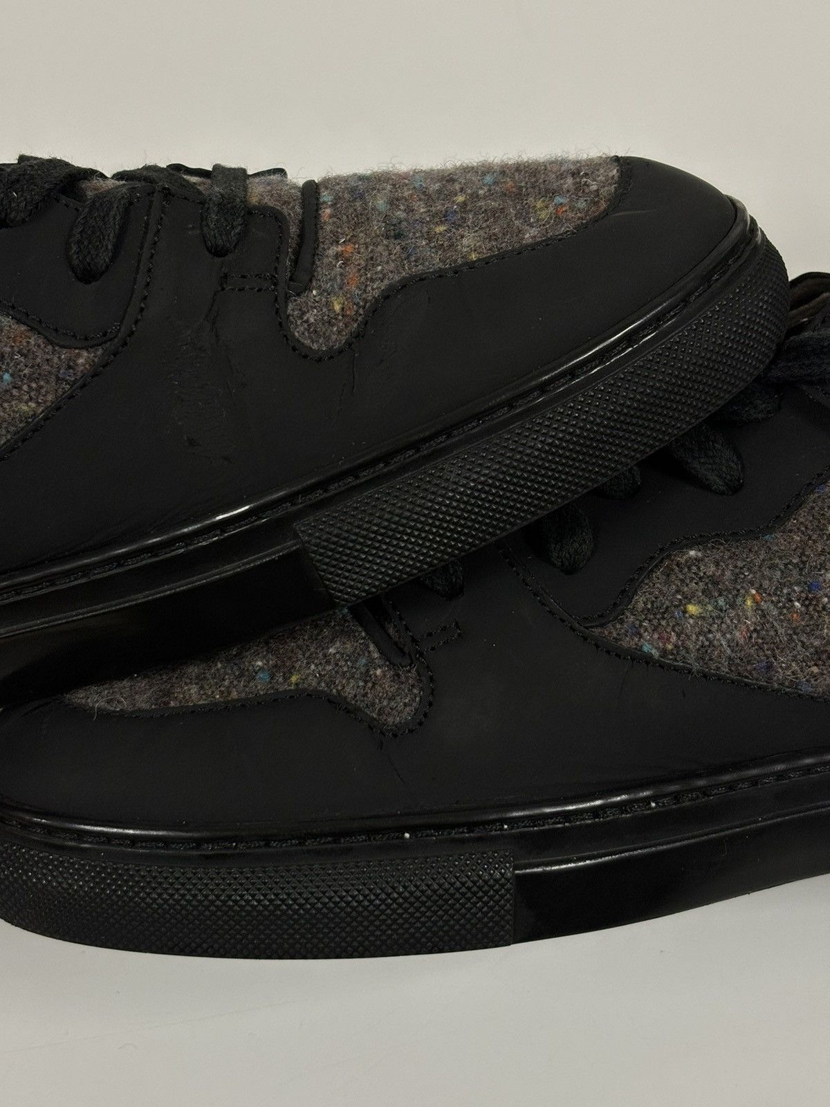 Balenciaga Paris Tweed Mix Fabric Italy Lace-Up Sneakers Trainers Arena Size US 7.5 / EU 40-41 - 18 Thumbnail