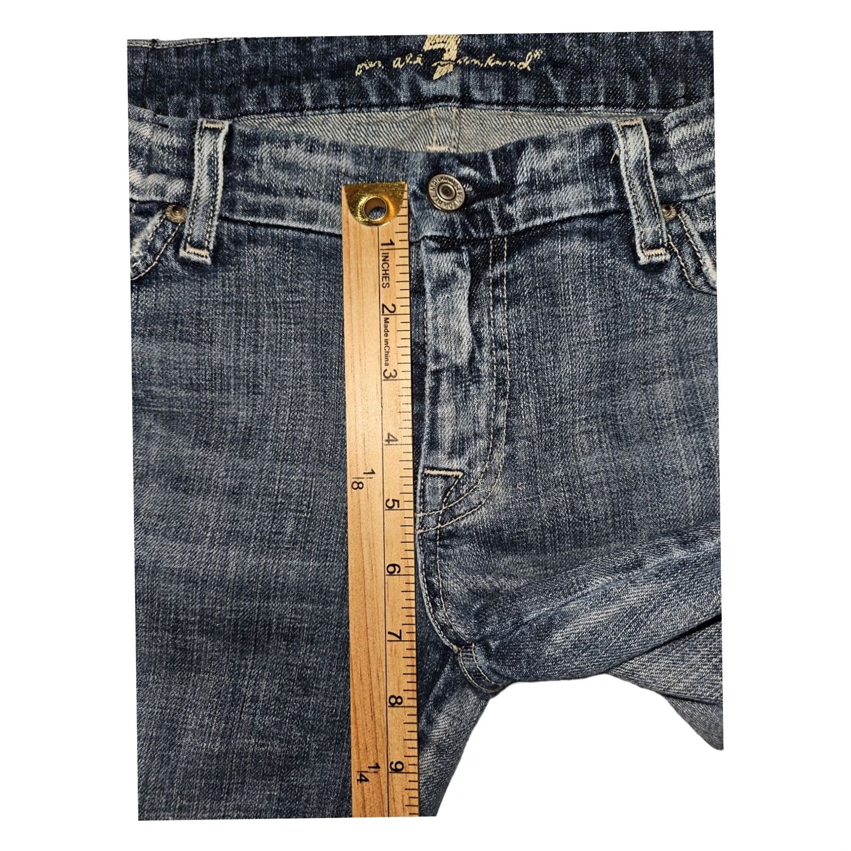 7 For All Mankind VINTAGE? 7 For All Mankind Bermuda Shorts Women's 30 Blue Denim Casual Preppy Size 30" / US 8 / IT 44 - 5 Thumbnail