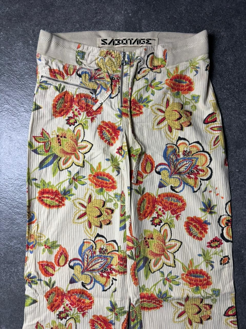 Other RARE 1990s Sabotage Espionage Budhisattava Floral Pants Size 28" / US 6 / IT 42 - 2 Thumbnail