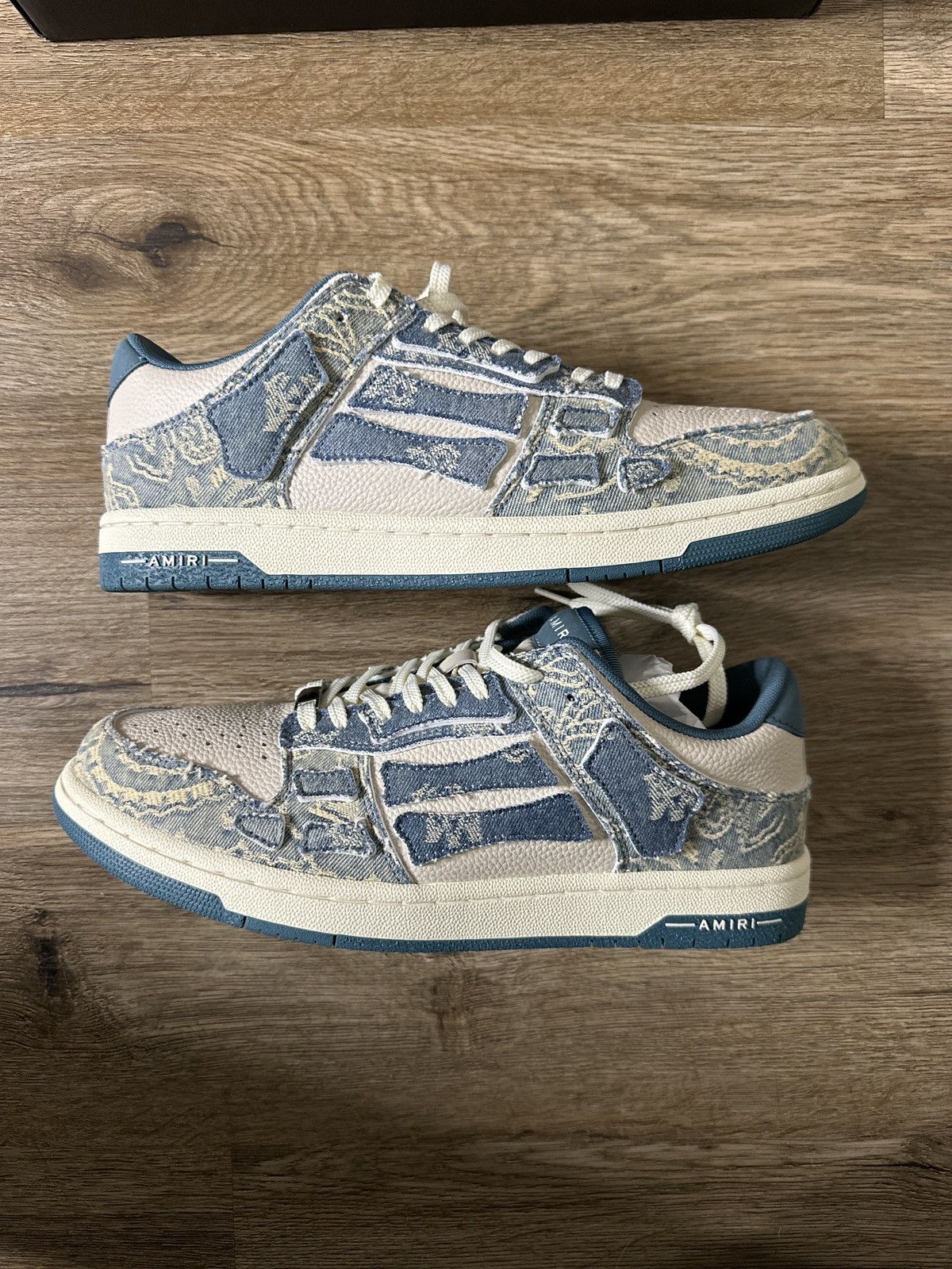 Amiri Amiri Skel Top Low 'Bandana Jacquard - Denim' Size US 10 / EU 43 - 1 Thumbnail