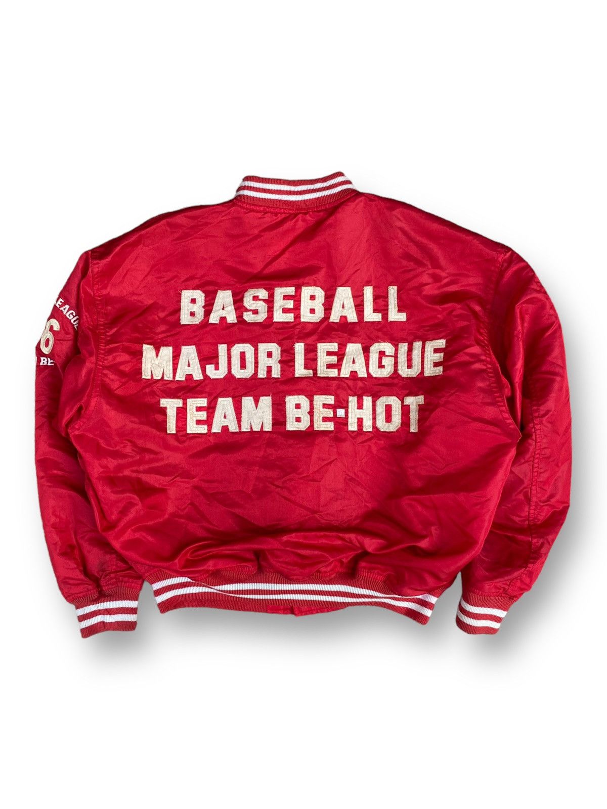 MLB Vintage Baseball Major League Team Be Hot Bomber Jacket. #D3 Size US L / EU 52-54 / 3 - 1 Thumbnail