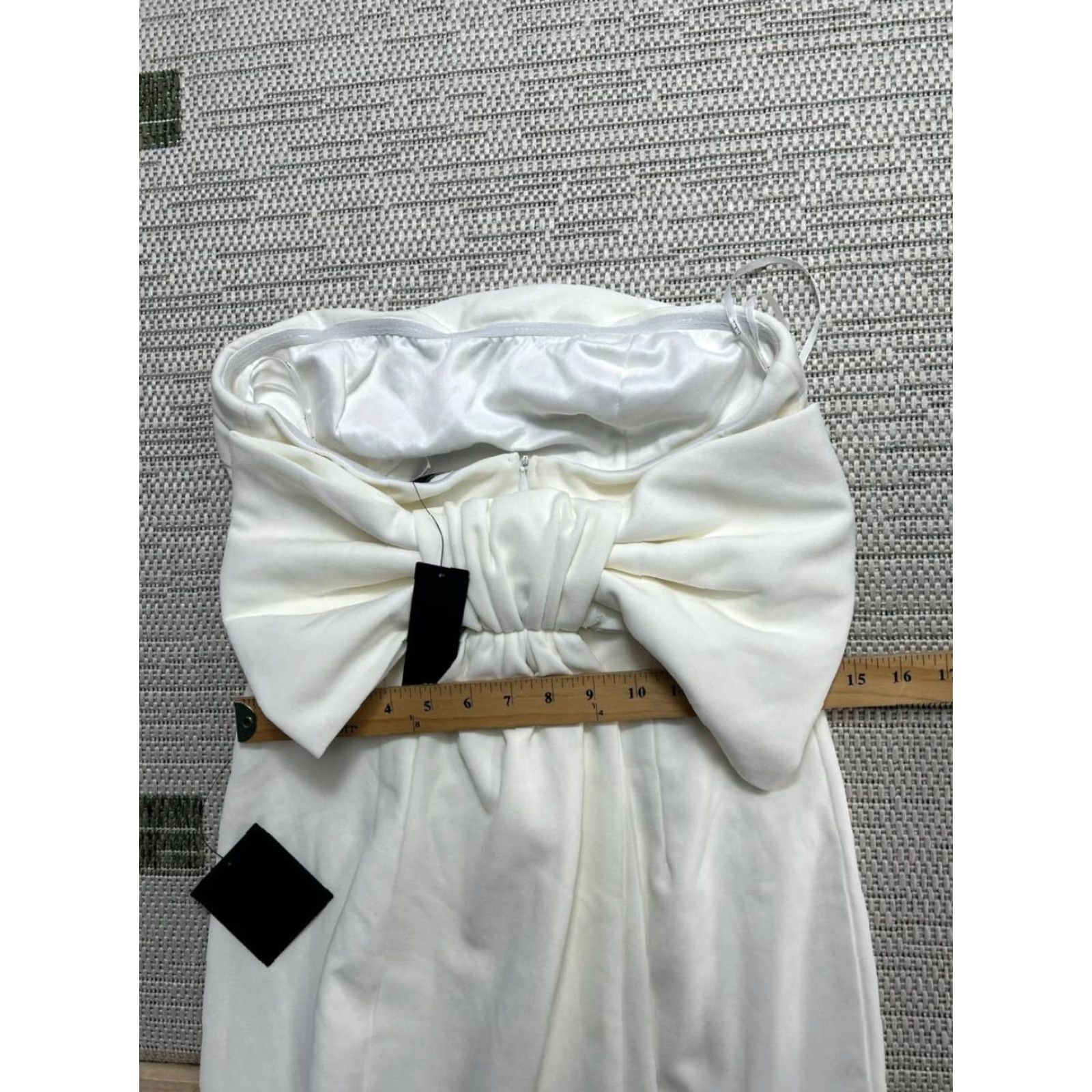 Lulus Lulus Off The Shoulder Maxi Dress Womens Medium White Stretch Back Zip Party New Size M / US 6-8 / IT 42-44 - 7 Thumbnail