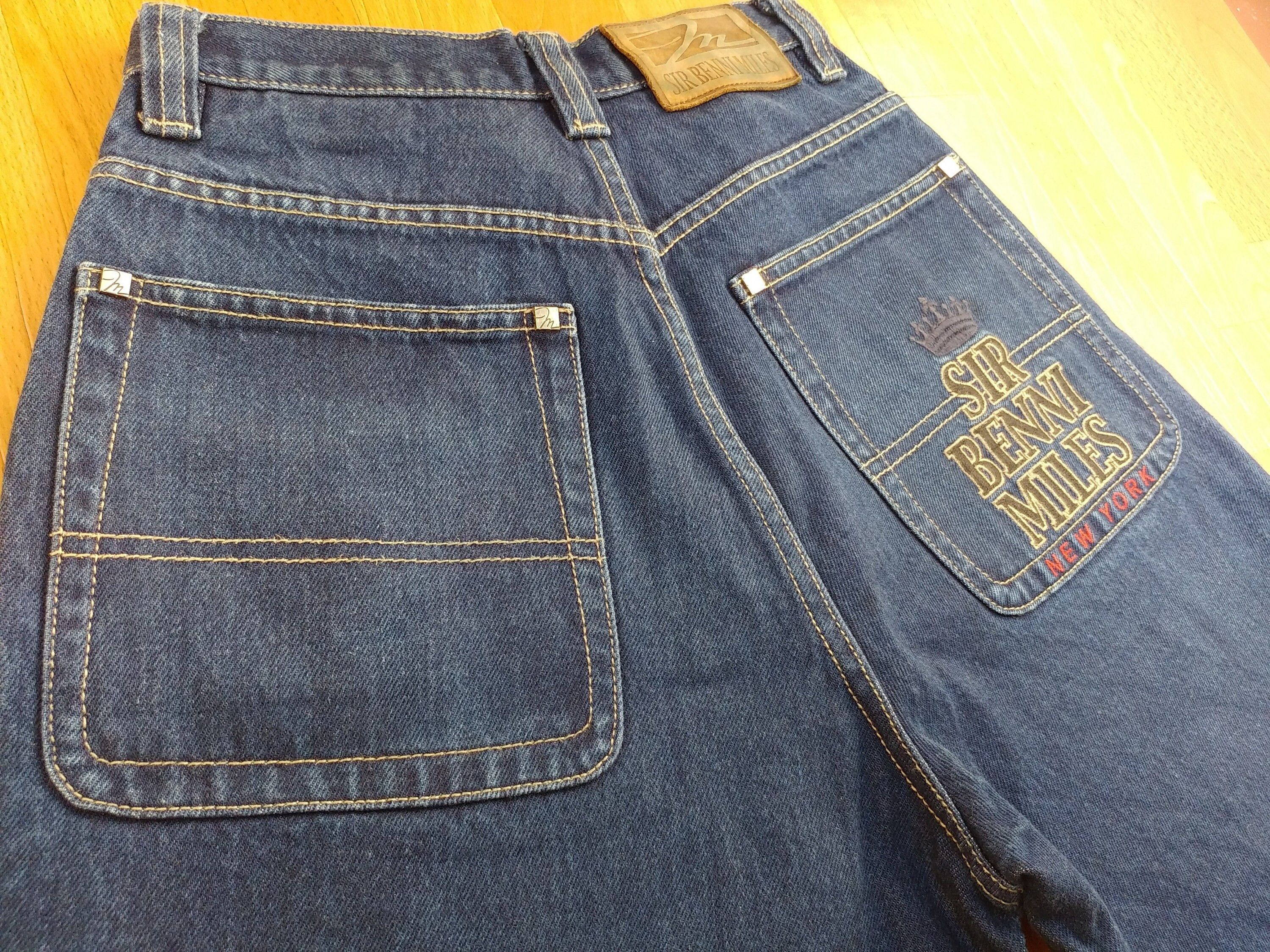 Vintage Sir Benni Miles shorts, vintage hip hop baggy jeans, 90s, 28 Size US 28 / EU 44 - 4 Thumbnail