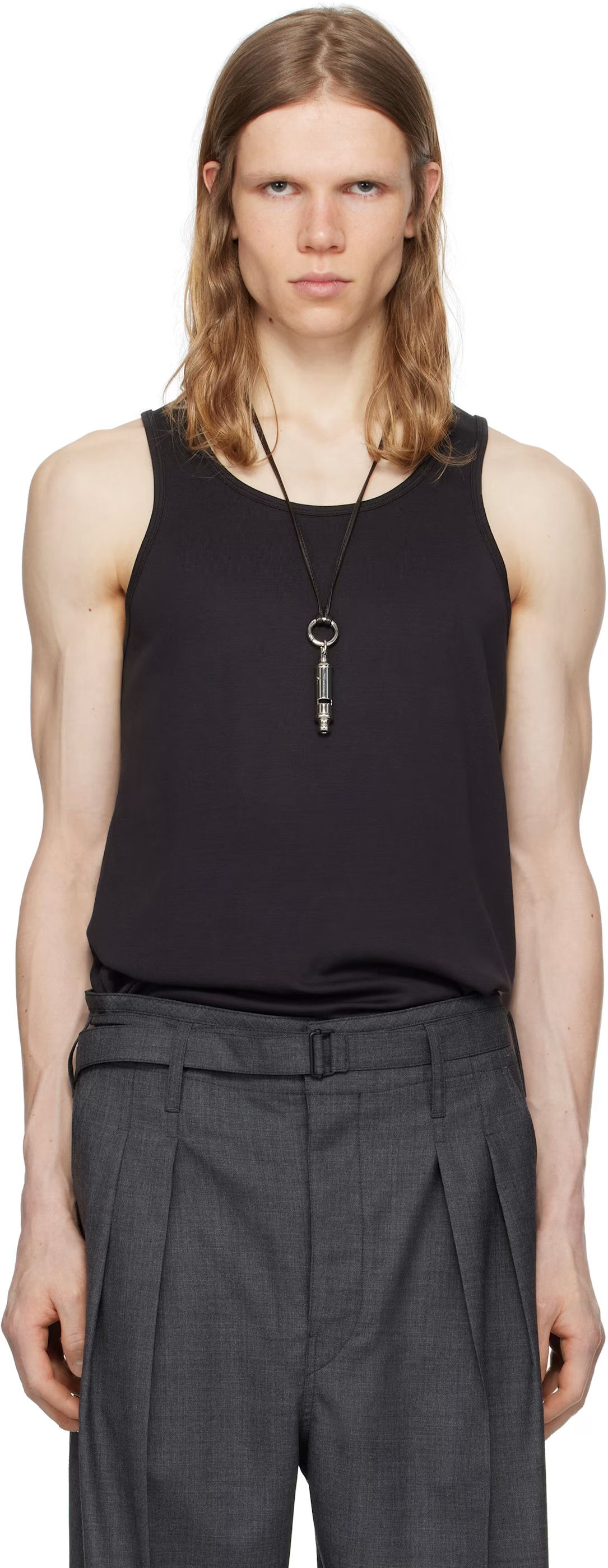Lemaire (New) Black Cotton Tank Top Size US M / EU 48-50 / 2 - 1 Thumbnail