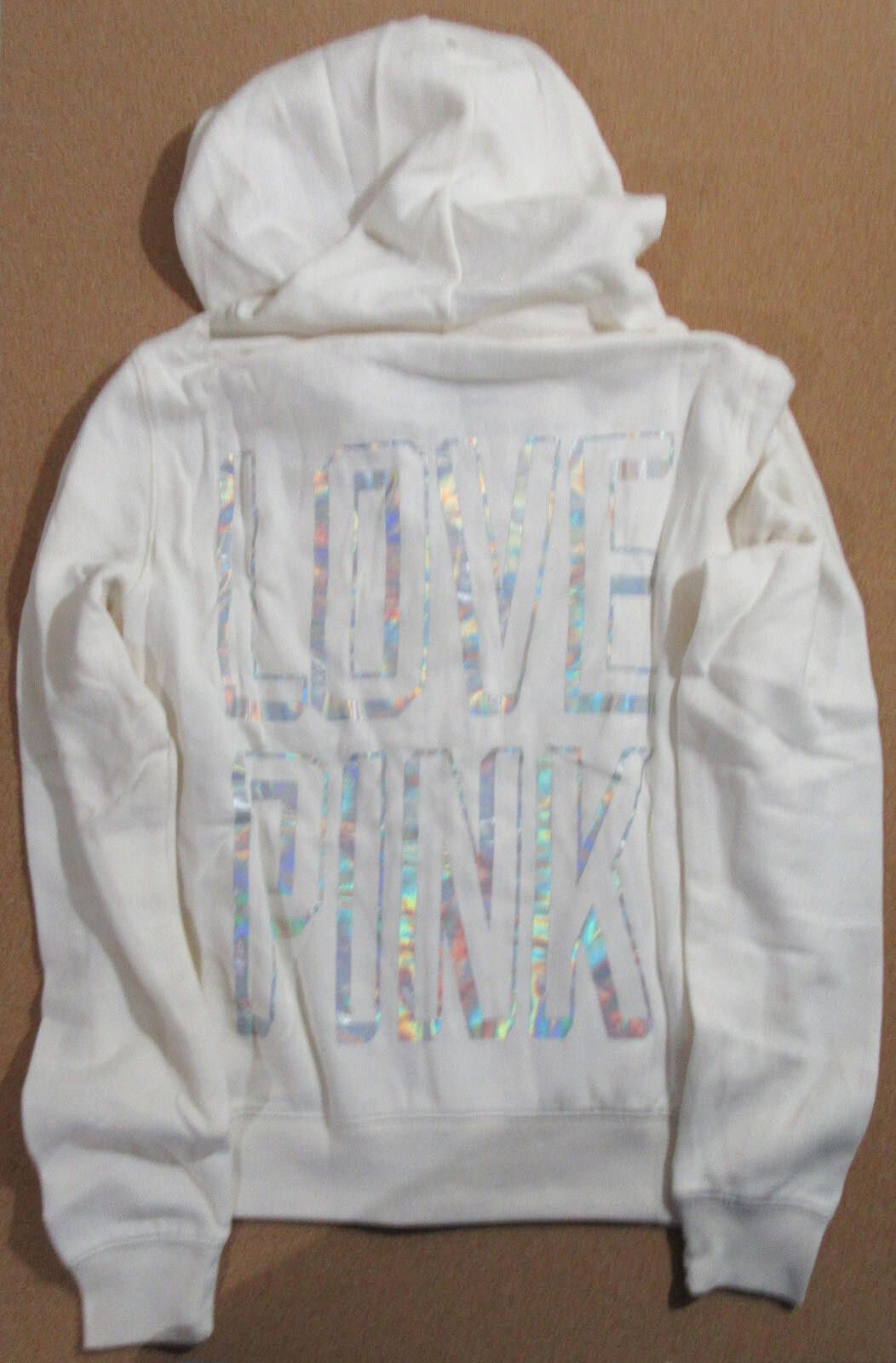 Designer Victoria's Secret Pink Hoodie White Size Large NWOT Size L / US 10 / IT 46 - 3 Thumbnail