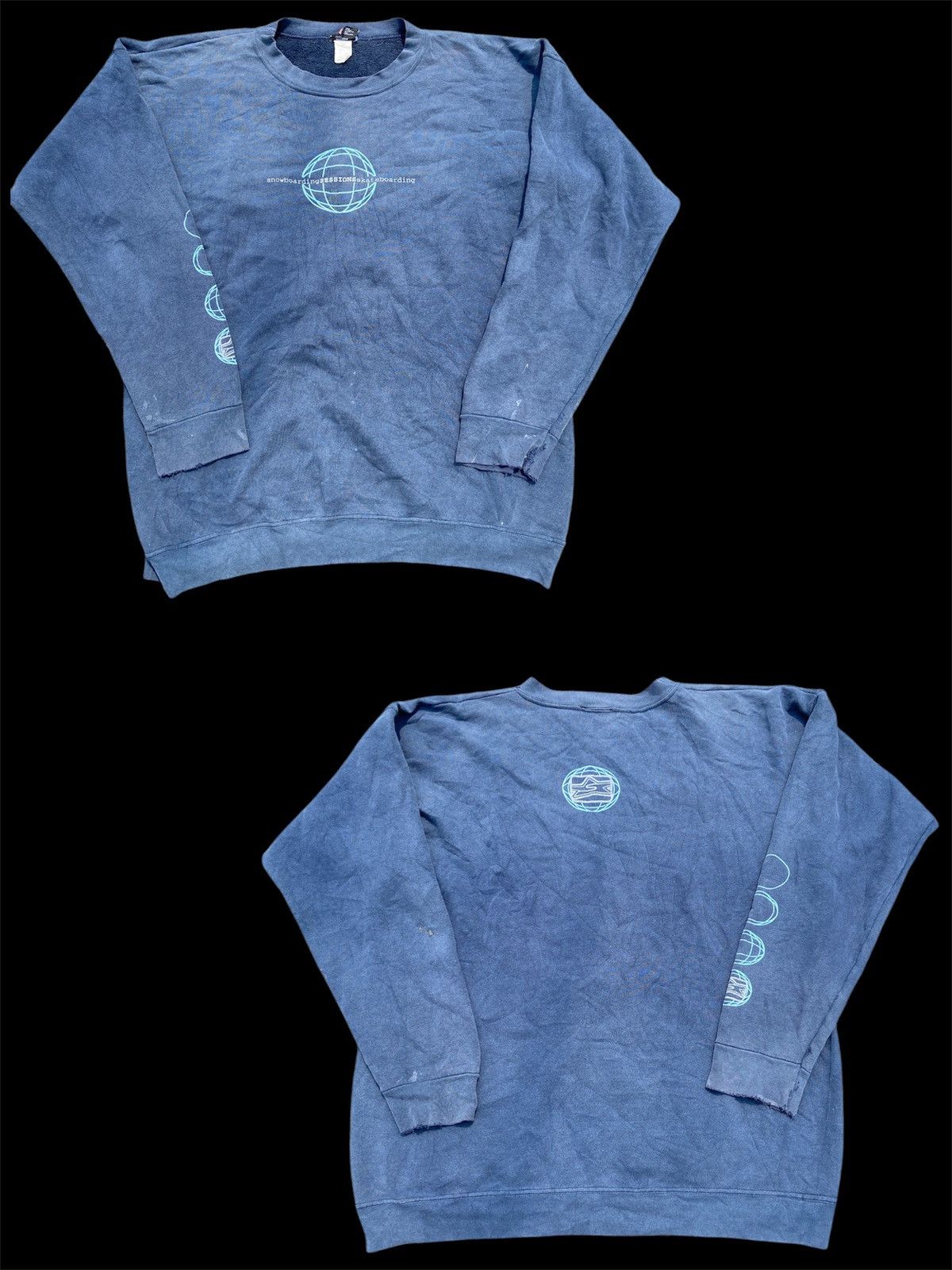 Sessions × Vintage Trashed Vintage Sessions Sweatshirt Size US XL / EU 56 / 4 - 1 Thumbnail