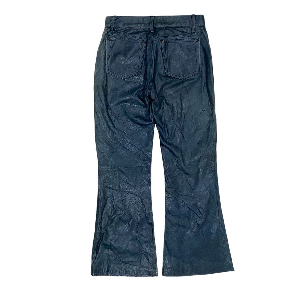 AC/DC × Genuine Leather × Vintage 🔥VINTAGES ACDC RAG STORES BOOTCUT LEATHER PANT Size US 26 / EU 42 - 6 Thumbnail
