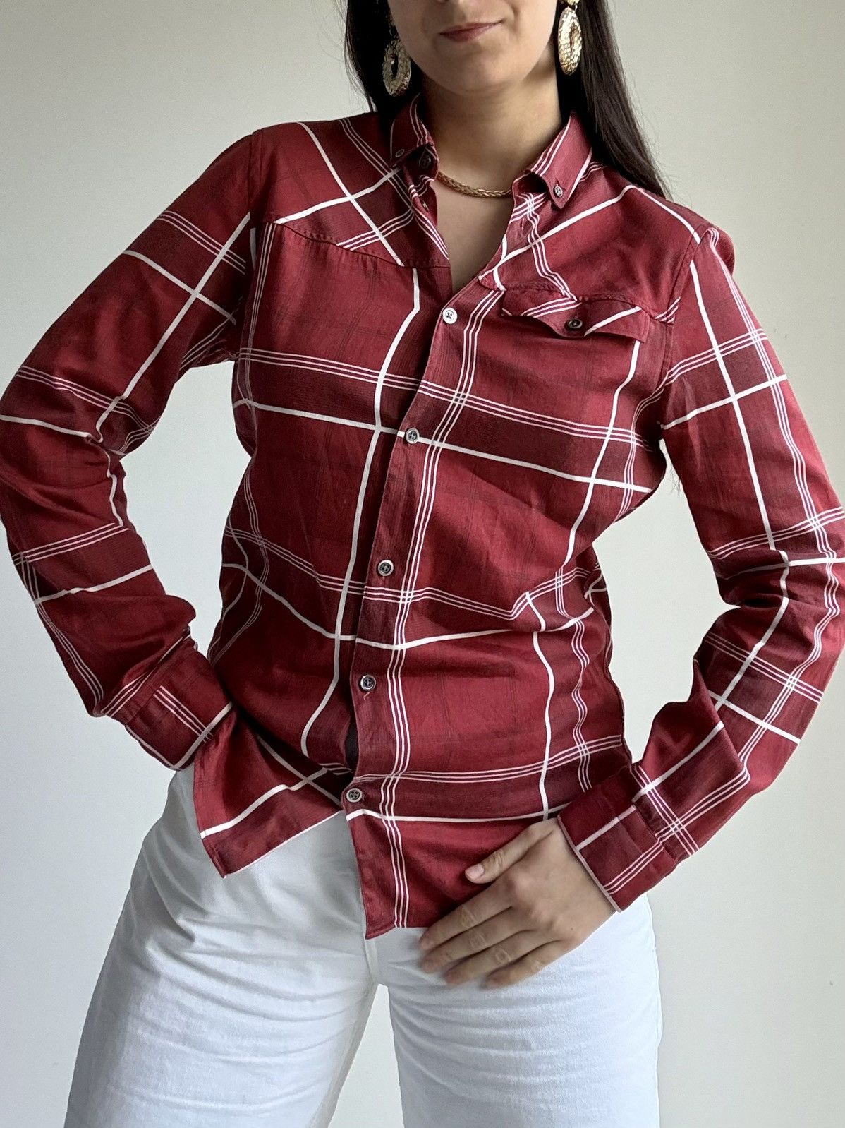 Kenzo Kenzo red plaid shirt vintage Defilé Size US XS / EU 42 / 0 - 6 Thumbnail