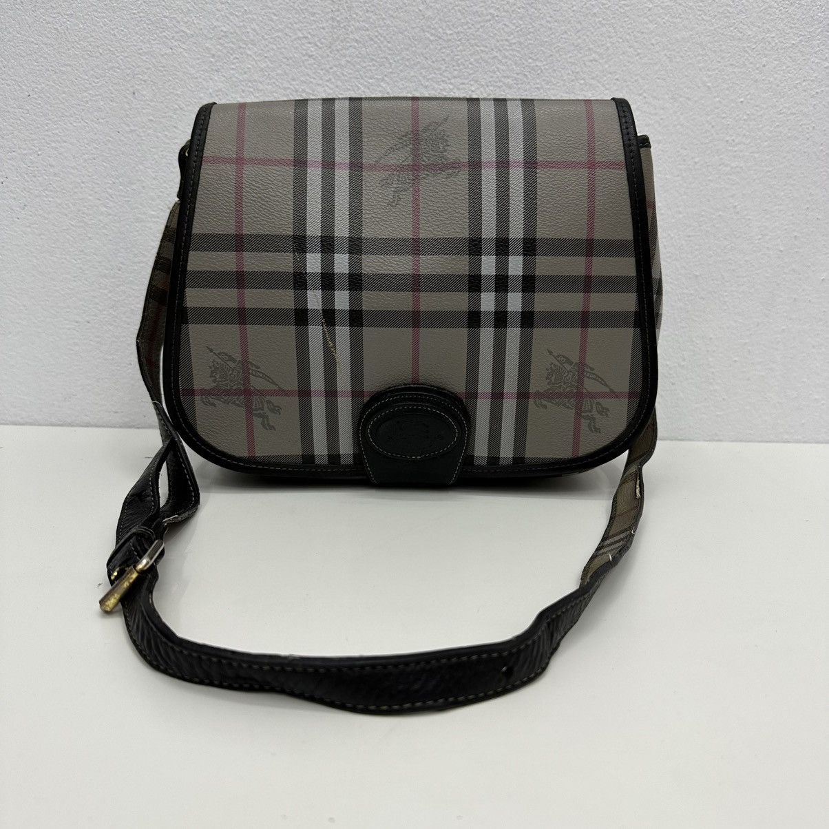 Burberry AUTHENTIC VINTAGE BURBERRYS NOVA CHECK GREY SHOULDER BAG Size ONE SIZE - 2 Thumbnail