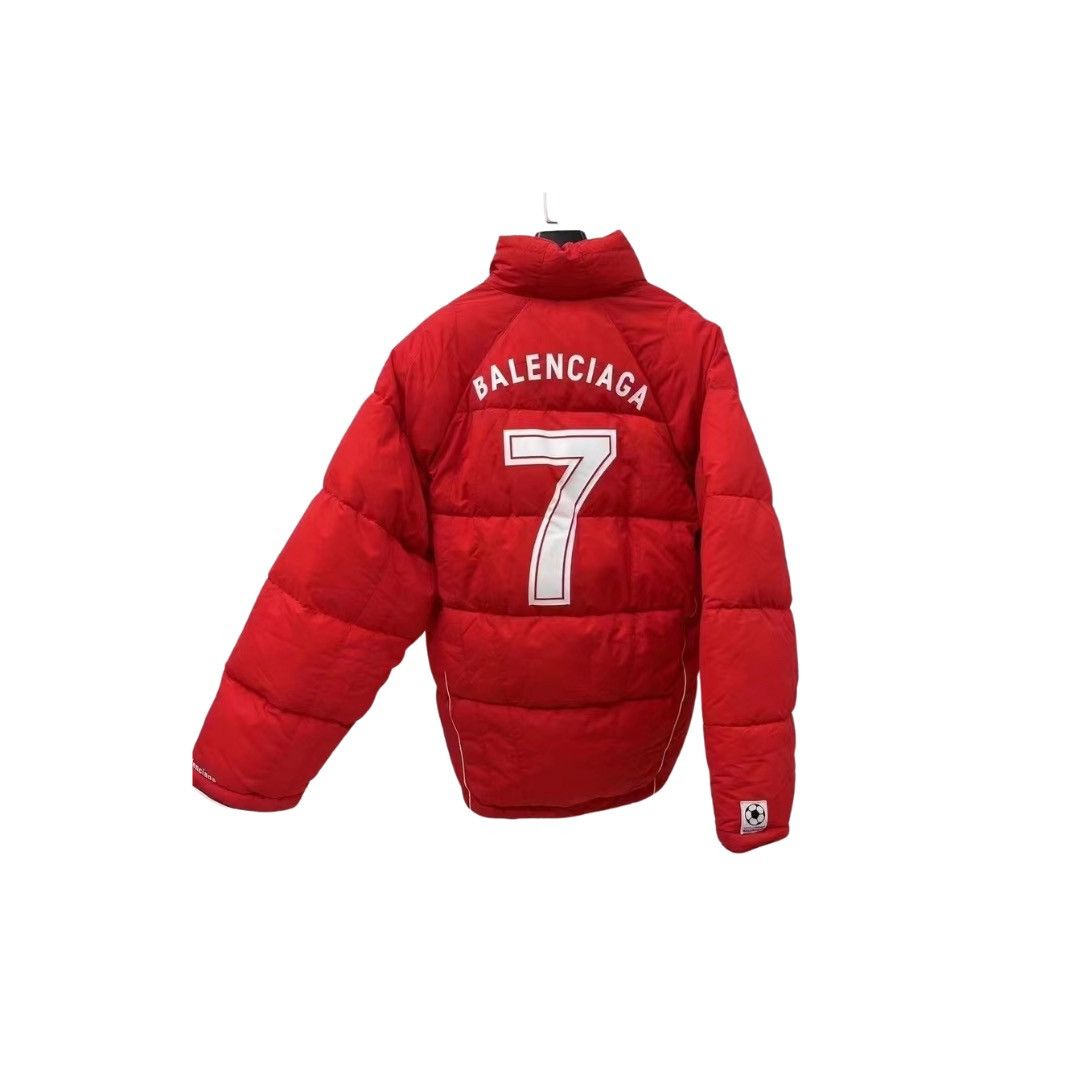 Balenciaga cropped puffer jacket - Red