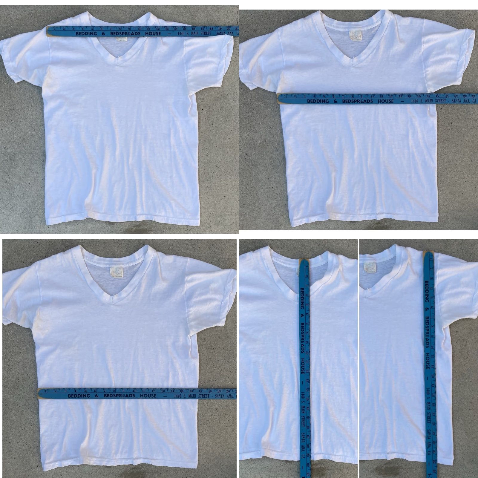 Vintage VINTAGE Two Guys White V-Neck T-Shirt - Shirt - Men M - 100% Cotton - Single Stitch - Made in USA Size US M / EU 48-50 / 2 - 11 Thumbnail