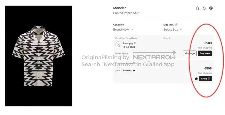 Moncler Moncler Black and White Striped Short Sleeve Shirt Size M Size US M / EU 48-50 / 2 - 8 Thumbnail