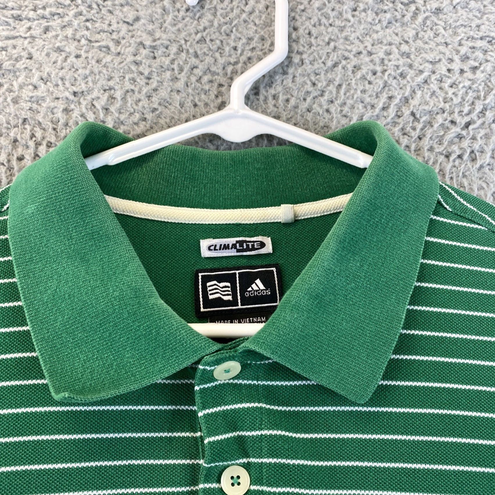 Adidas Adidas Golf Polo Shirt SS Men’s Green Striped Climalite 2XL Short Sleeve Shirt Casual Activewear Mens Size US XL / EU 56 / 4 - 5 Thumbnail