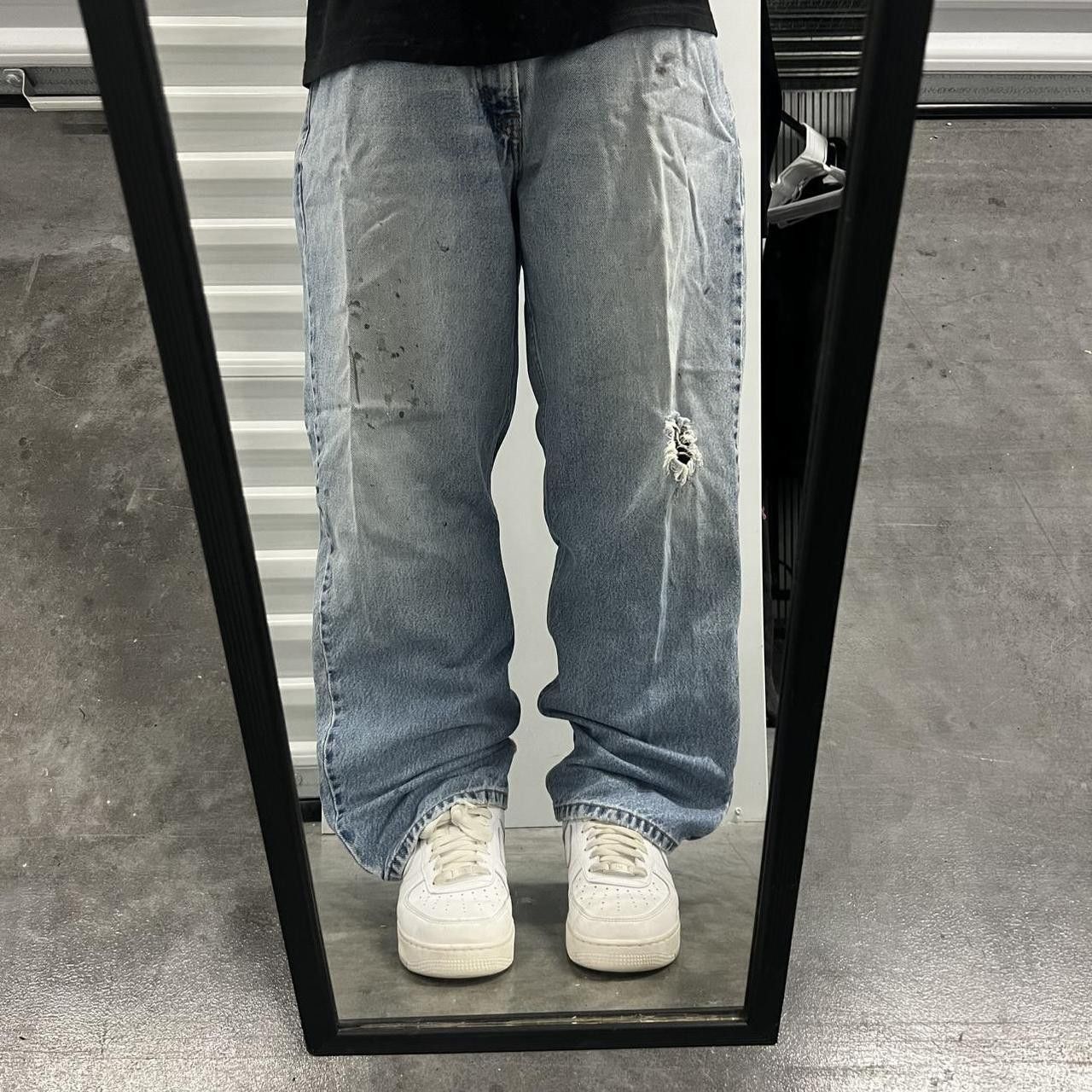 Levi's × Vintage Vintage Y2K Baggy Levis Light Wash Ripped Denim Jeans! Size US 38 / EU 54 - 1 Thumbnail
