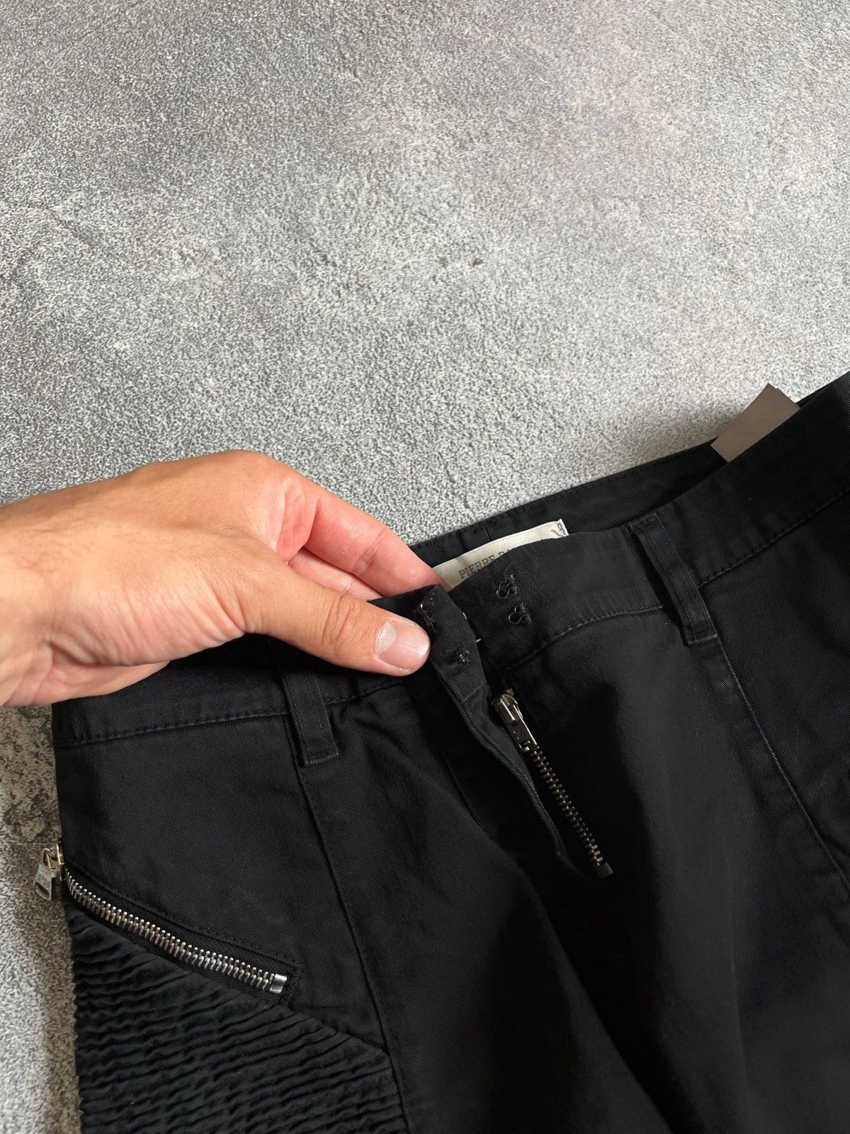 Pierre Balmain Pierre Balmain Womens Black Skinny Moto Denim Jeans Pants 26 Size 27" / US 4 / IT 40 - 8 Thumbnail