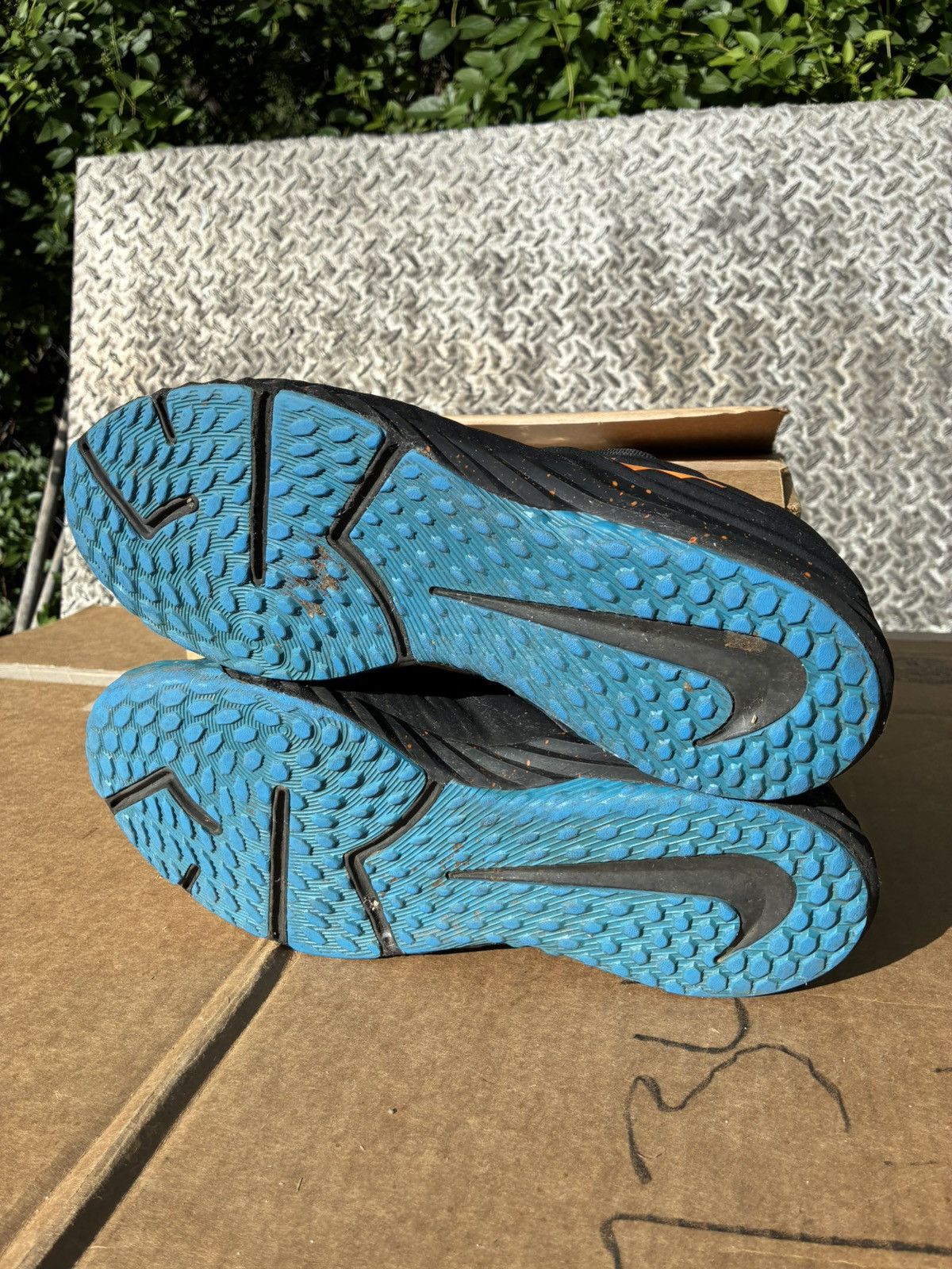 Nike Lunar Trout 2 Turf Flywire Black Orange Blue Promo Sample Size US 12 / EU 45 - 6 Thumbnail