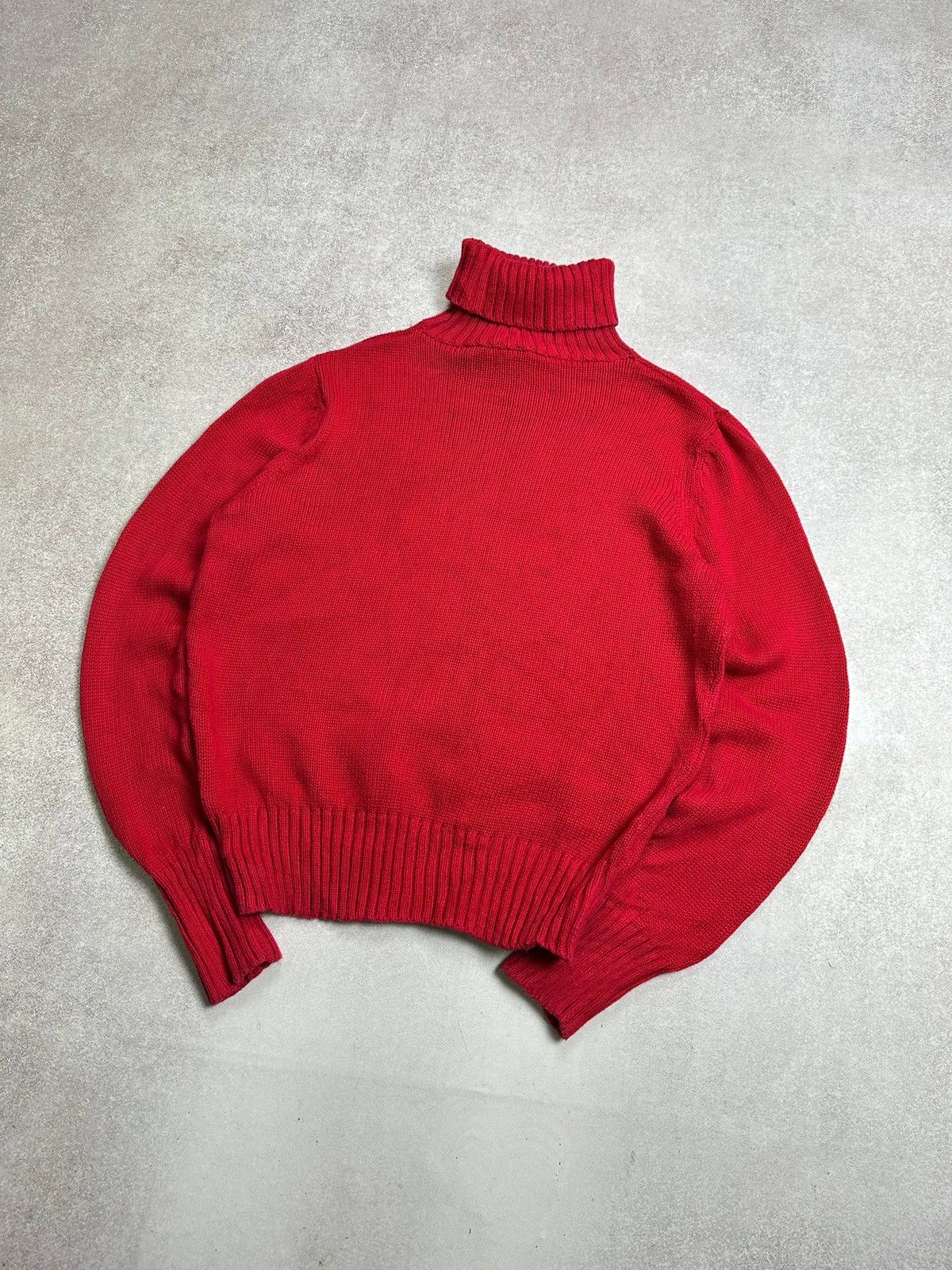 Loro Piana Vintage Loro Piana Red Turtleneck Knit Sweater Rare S Size US S / EU 44-46 / 1 - 2 Thumbnail