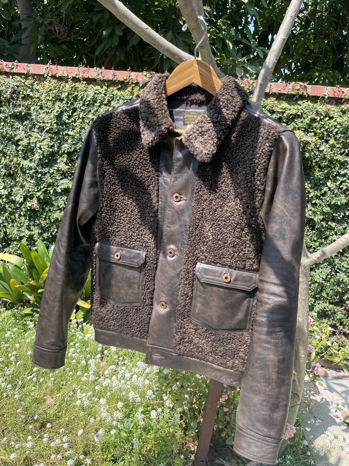 RRL Ralph Lauren RRL Ralph Lauren Shearling Leather Grizzly Jacket XS Brown Size US XS / EU 42 / 0 - 9 Thumbnail