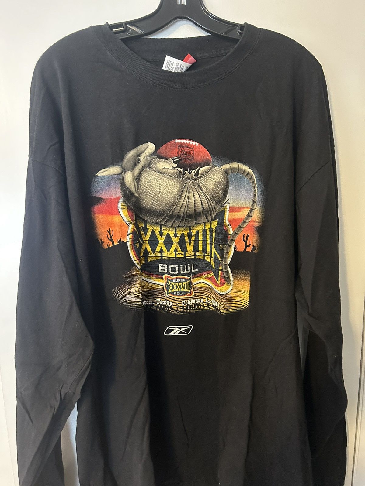 NFL × Reebok Super Bowl XXXVIII 2004 Patriots Panthers Long Sleeve Size US XL / EU 56 / 4 - 1 Thumbnail